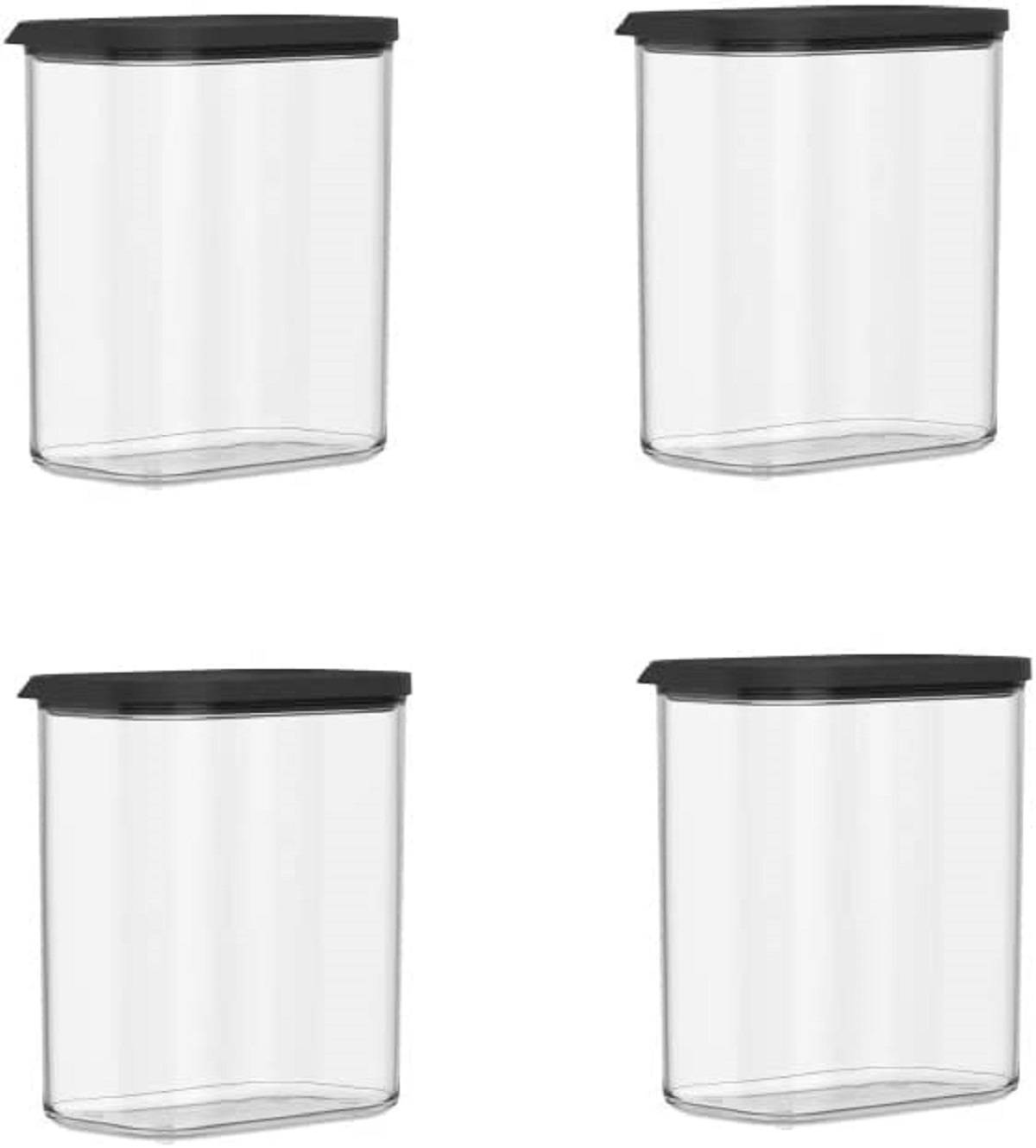 MEPAL | Vorratsdosen Spar-Set 4-teilig | Modula 1500 ml Black Edition | ideal zur Aufbewahrung von trockenen Lebensmitteln | Frischhaltedosen
