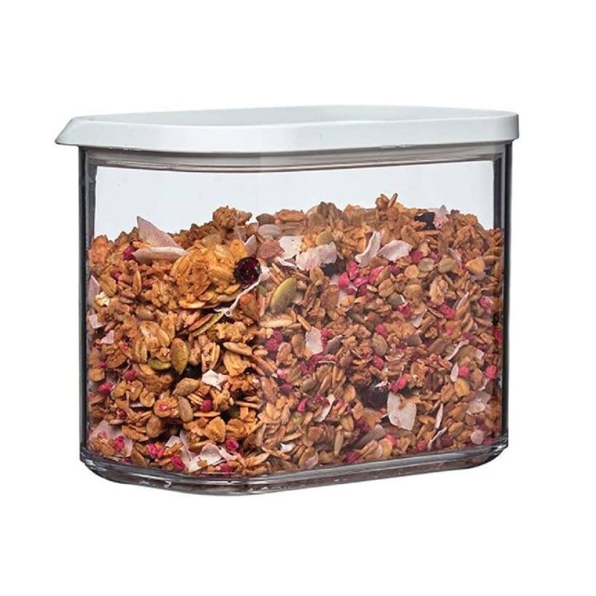 Mepal | Modula Vorratsdosen-Set 4-tlg. | 1000 ml | weiße Deckel | Frischhaltedosen | perfekt für trockene Lebensmittel