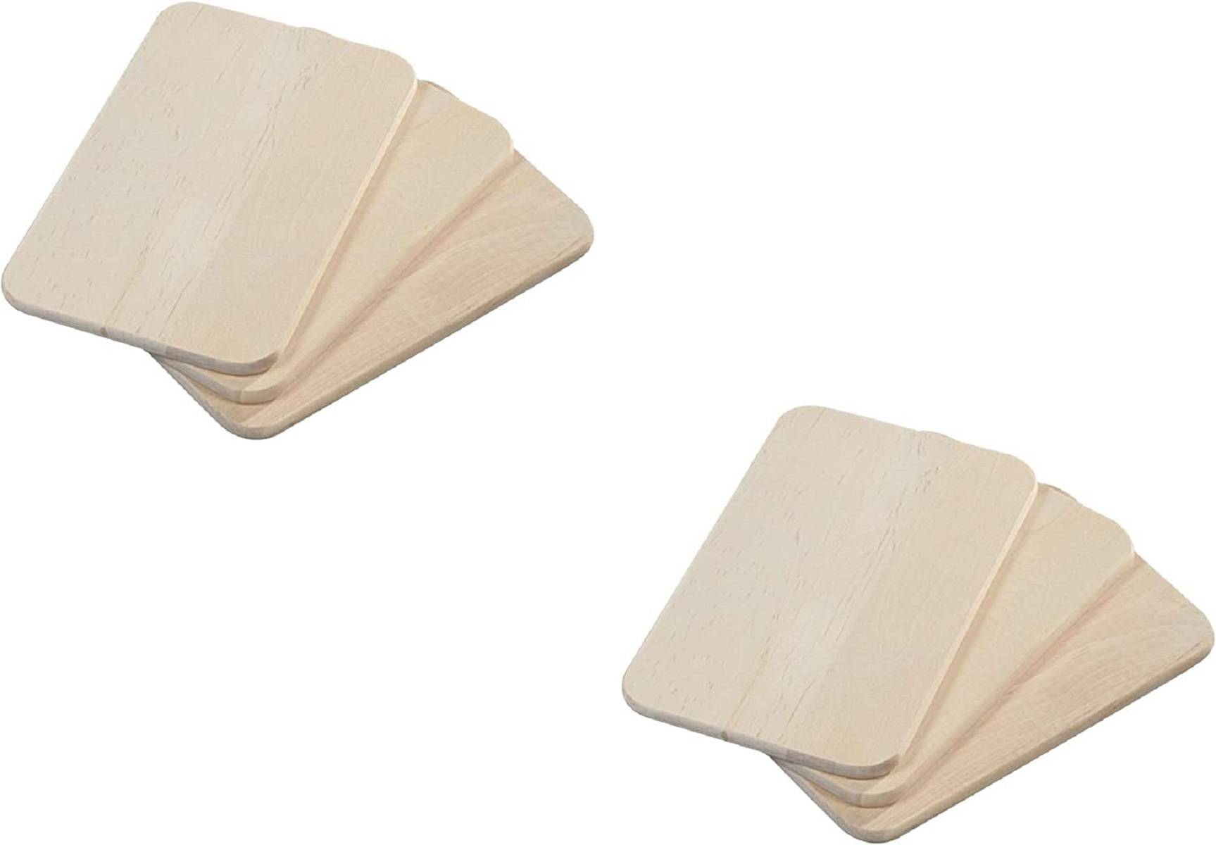 Neustanlo | Frühstücksbrett | Frühstücksbrettchen | 6 Stück | Holz | hell | Birke | Essbrett