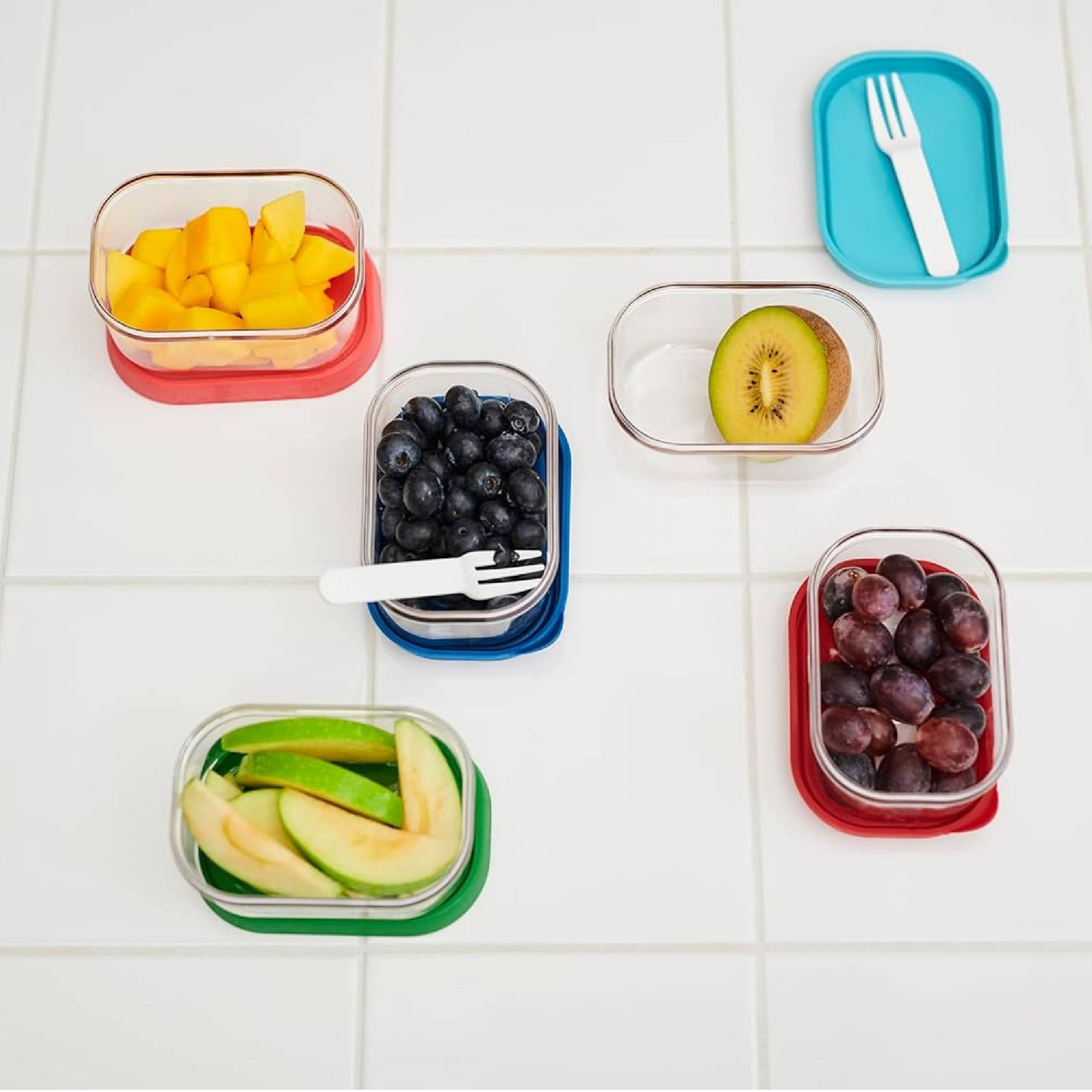 Mepal - Obstbox Campus - Obstbox zum Mitnehmen für frisches Obst - Box mit kleiner Obstgabel - Passt perfekt in die Campus Lunchbox - 250 ml