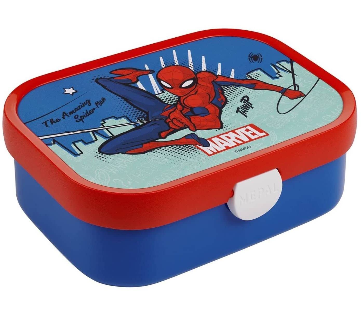 Mepal Pausenset Campus-Spiderman – Trinkflasche und Brotdose mit Bento-Einsatz – ideal für Schule und Freizeit – spülmaschinenfest, 1150 ml