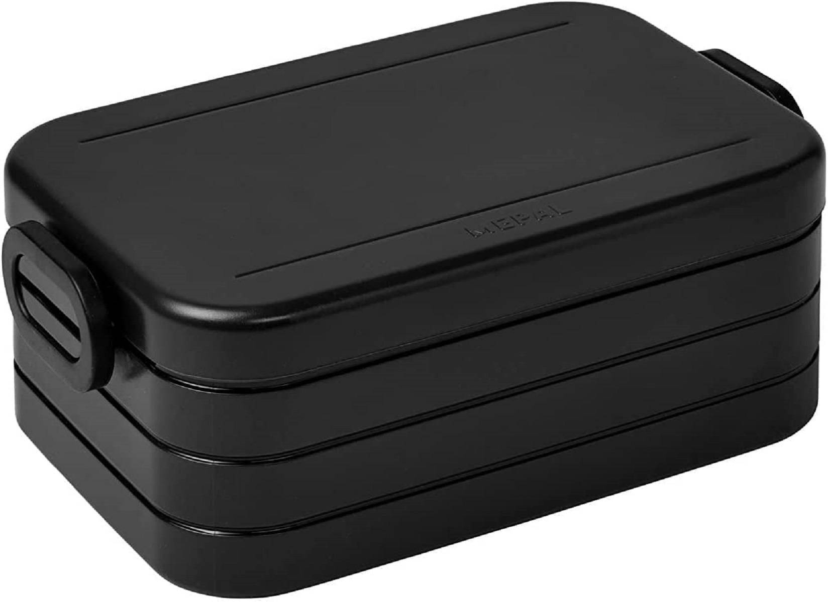 2-tlg. Mepal Take a Break Set – Limited Edition Schwarz / Black Edition – Groß / Klein – Lunchbox mit Trennwand – ideal für Mealprep – sp