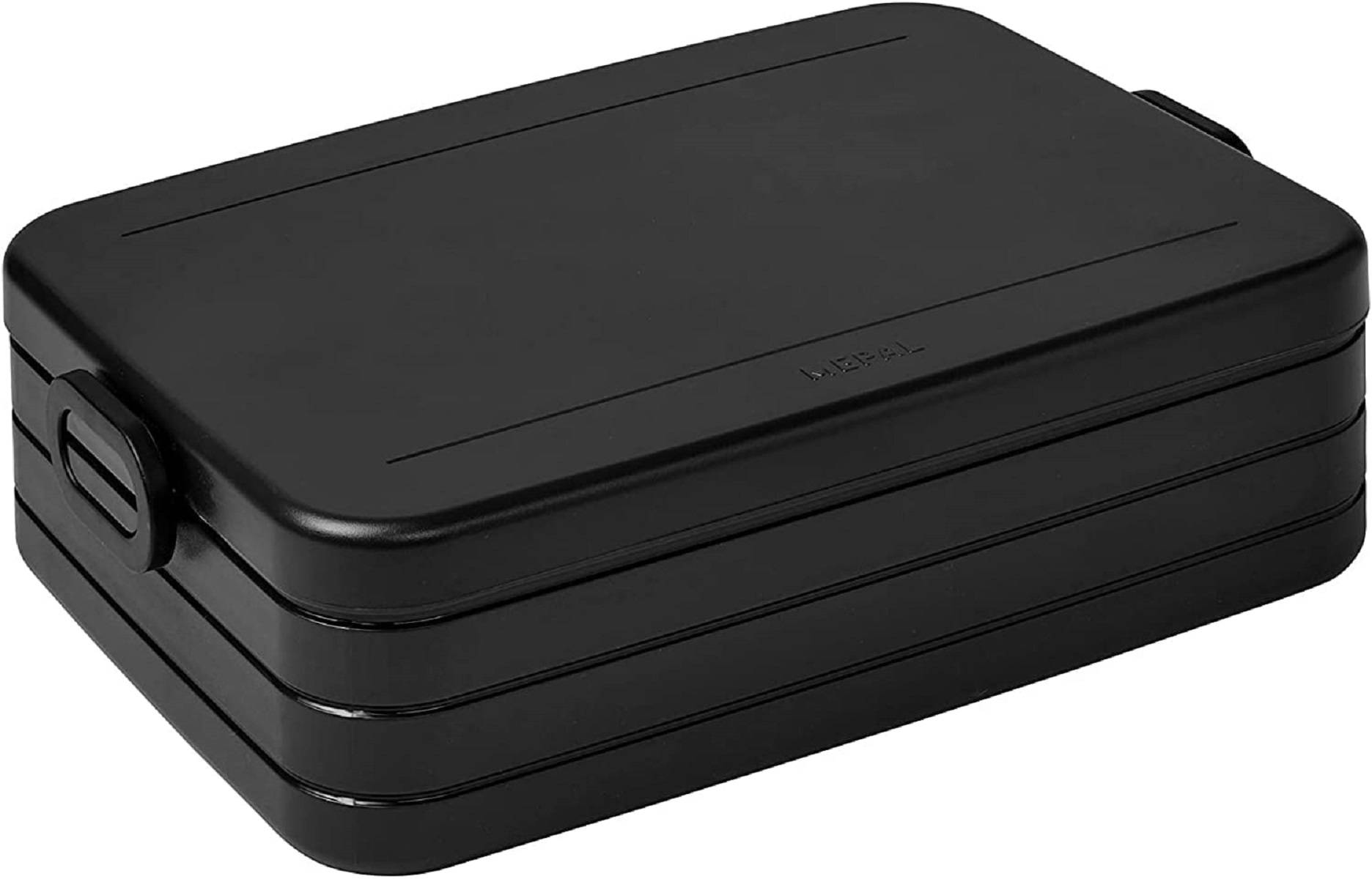 2-tlg. Mepal Take a Break Set – Limited Edition Schwarz / Black Edition – Groß / Klein – Lunchbox mit Trennwand – ideal für Mealprep – sp