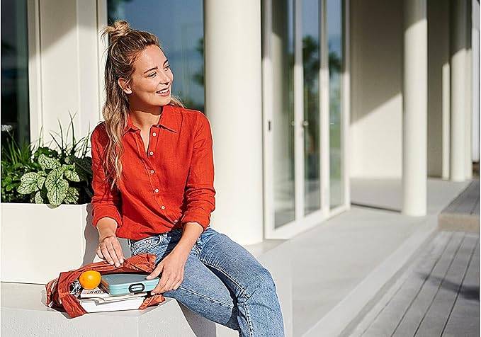 Mepal Brotdose Flat  Brotdose To Go - Lunchbox für 4 Brotscheiben - Meal Prep Box - Brotdose Erwachsene - Essenbox mit Unterteilung - Nordic sage