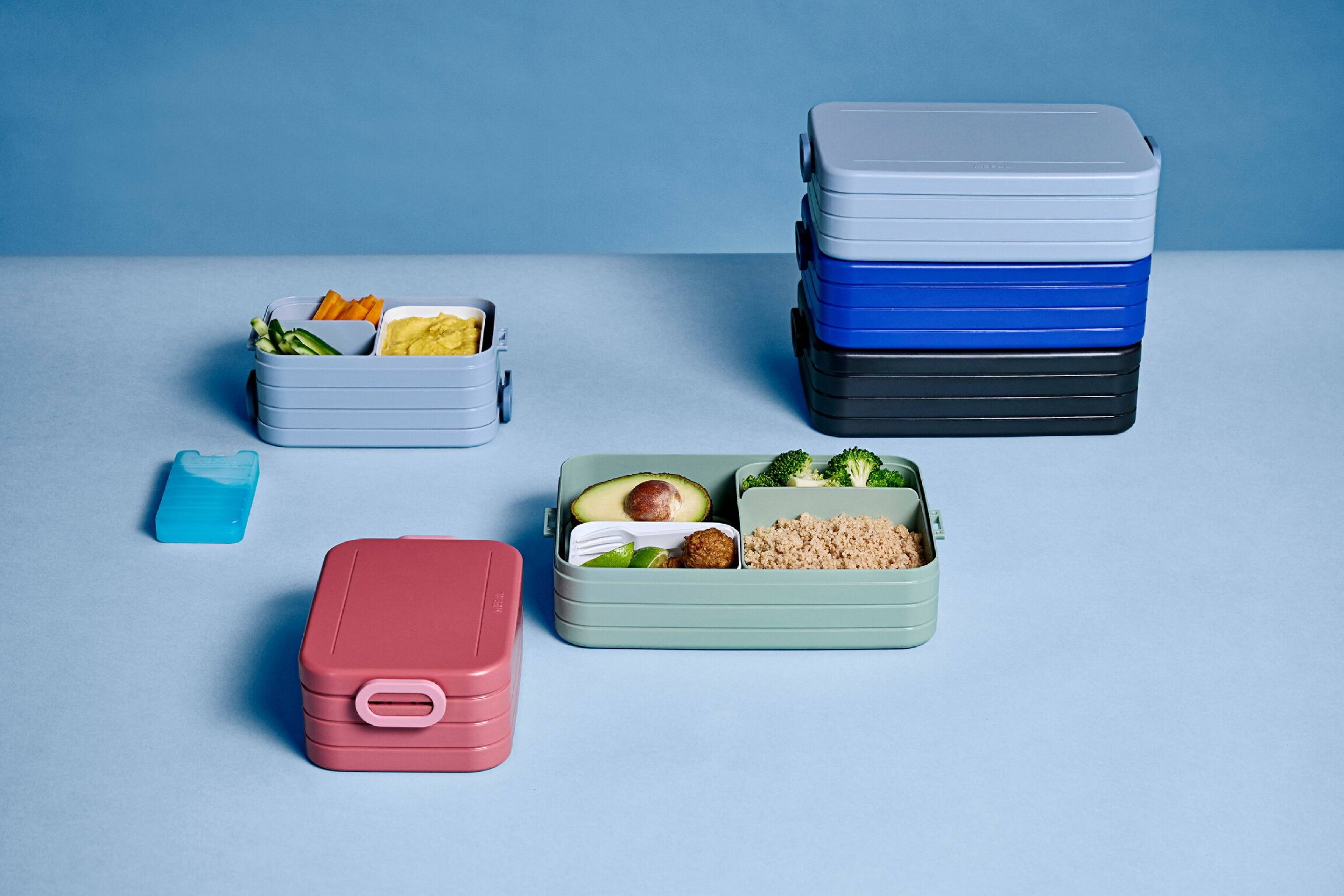 Mepal | Take a Break Duo Pack | Brotdose To Go | Lunchboxen für 2 bis 4 Sandwiches oder 4 bis 8 Brotscheiben | ideal für Meal Prep | Essenbox mit Un