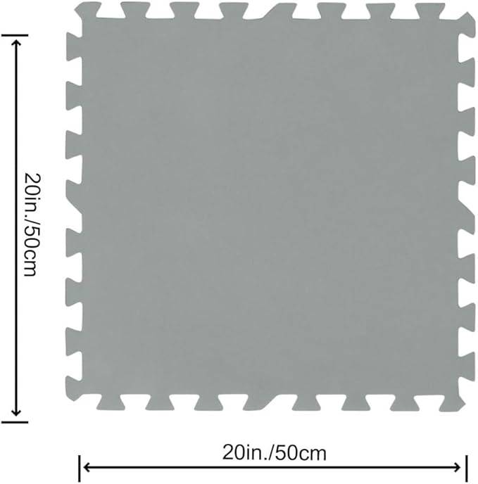 Bestway | Flowclear Pool-Bodenschutzfliesen-Set XL | 18 Stück á 50 x 50 cm | Grau | idealer Schutz für Pool und Rasenfläche