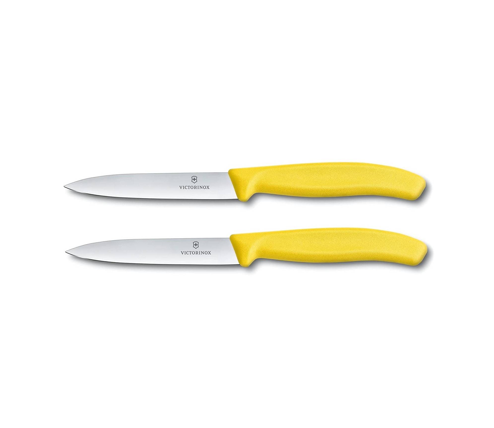 Victorinox | Swiss Classic Gemüsemesser Set | 10 cm Wellenschliff | perfekt für Tomaten | 5er Set | Weiß | ideal für präzises Schneiden und Schä