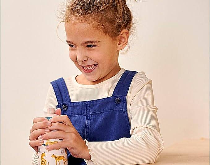 Drinkflasche Pop-up Campus 400 ml | Wild Tiger Design | Einhändige Bedienung | Leicht und robust | Perfekt für unterwegs | BPA-frei und spülmaschin