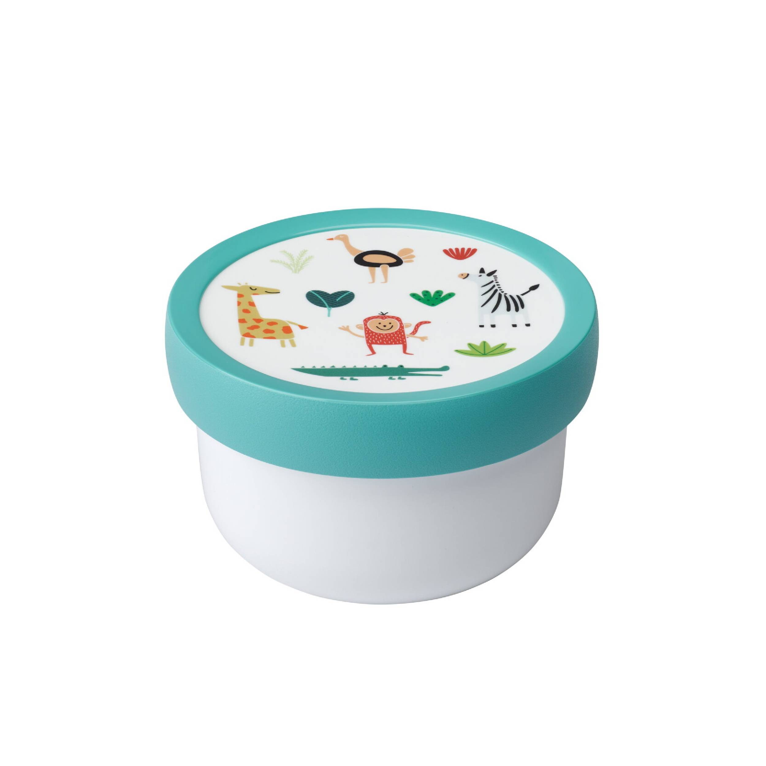 Mepal - Obstbox Campus - Snackbox für Kinder - Spülmaschinen- und mikrowellenfest - BPA-frei - 300 ml - Animal Friends