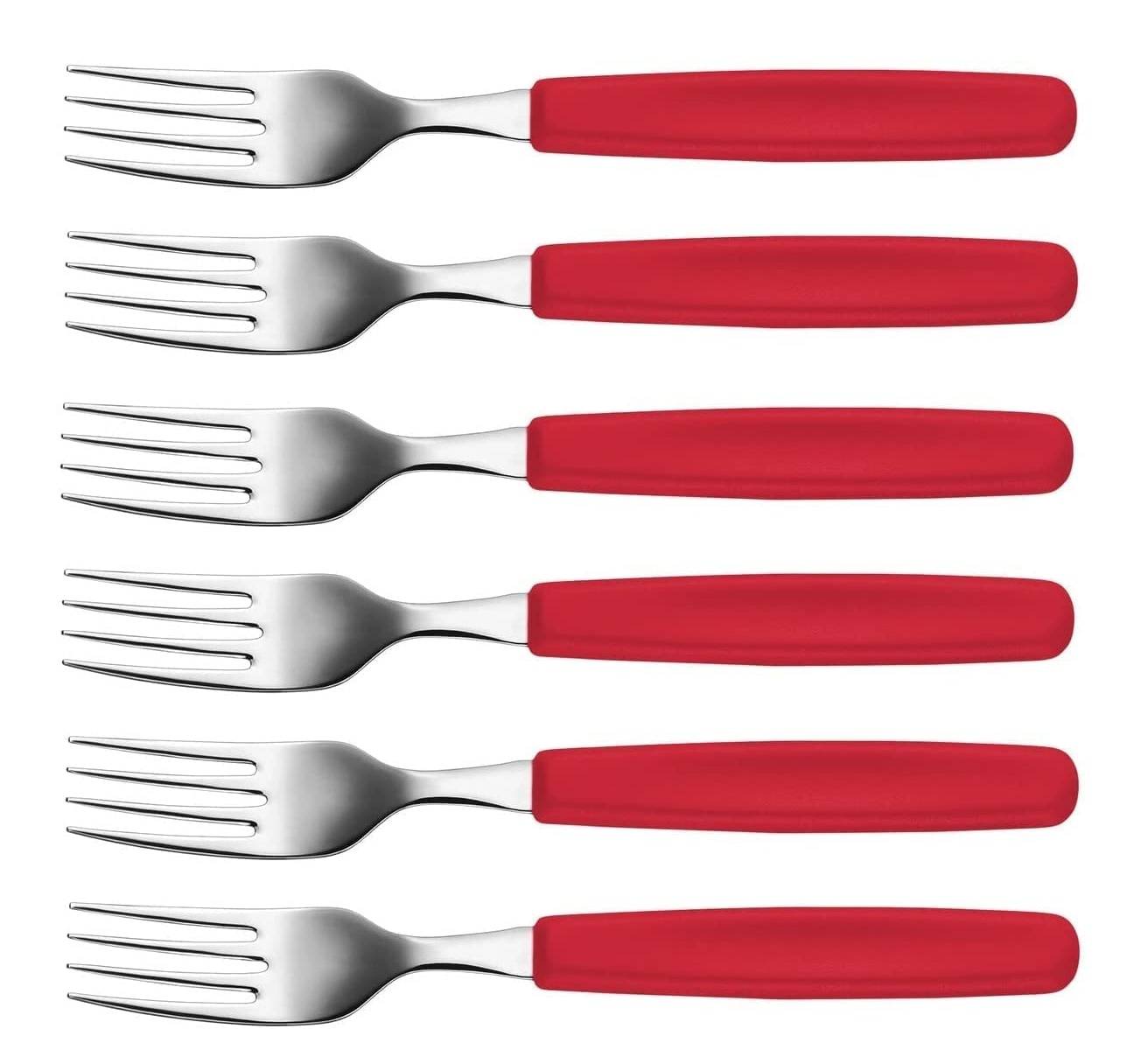 Victorinox | Limited Edition Tafelgabel-Set | Edelstahl in Rot | zeitloses Design | ideal für stilvolle Tischdekorationen