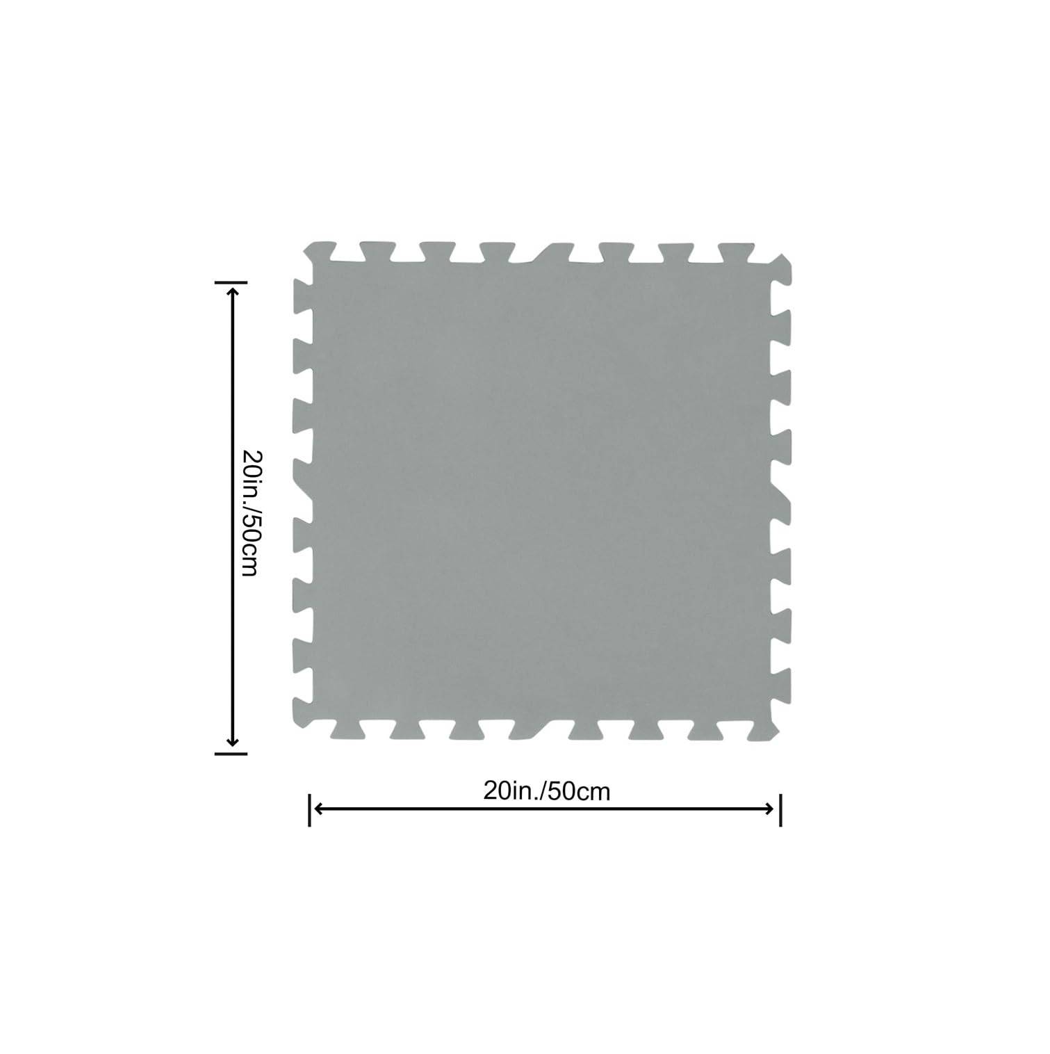 Bestway | Flowclear Pool-Bodenschutzfliesen | 9 Stück á 50 x 50 cm | Grau | ideal um Schutz des Poolbodens und des Rasens