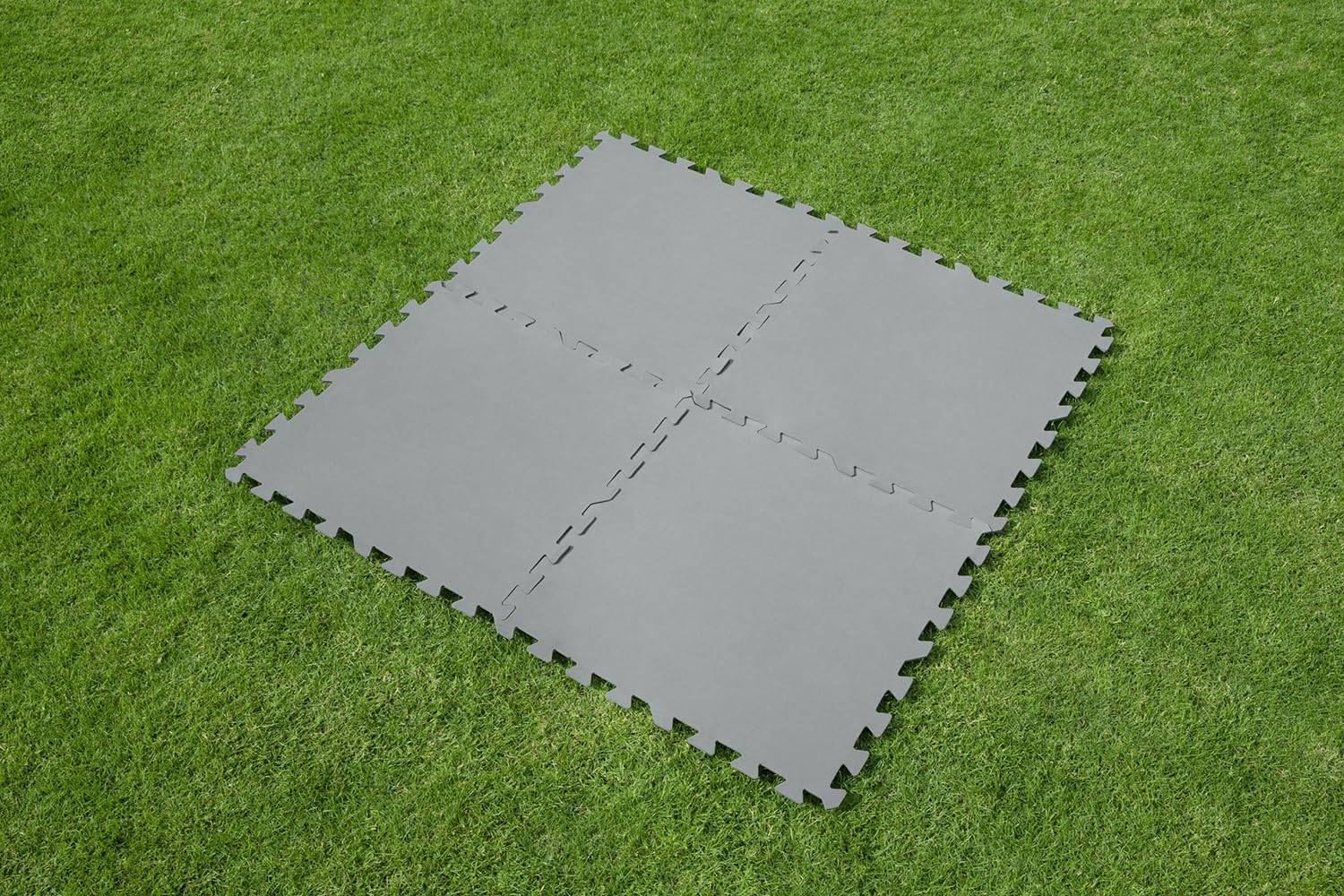 Bestway | Flowclear Pool-Bodenschutzfliesen | 9 Stück á 50 x 50 cm | Grau | ideal um Schutz des Poolbodens und des Rasens