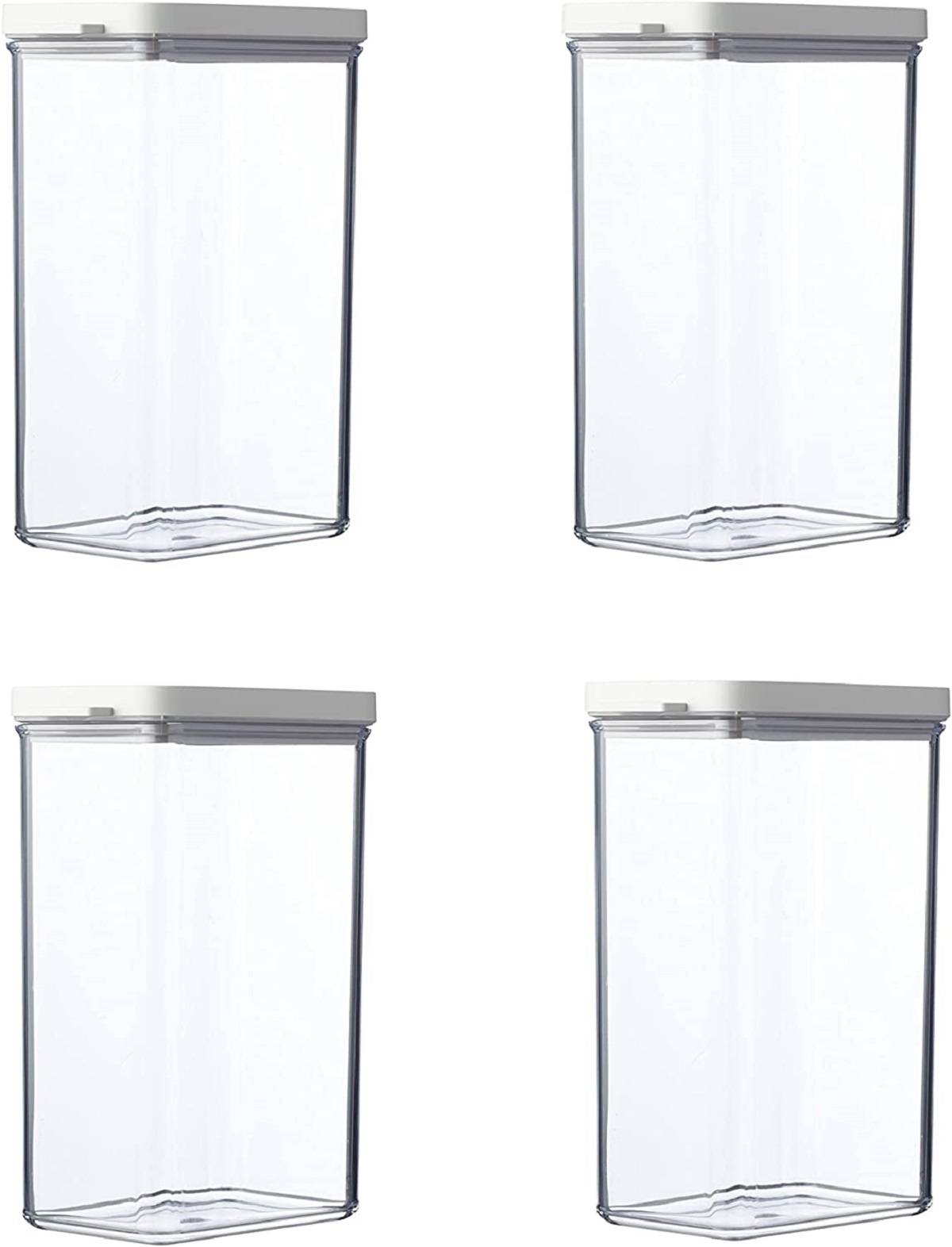 Mepal | Omnia Vorratsdosen-Set | rechteckig 2000 ml | Nordic White | ideale Aufbewahrungslösung | langlebiges Design