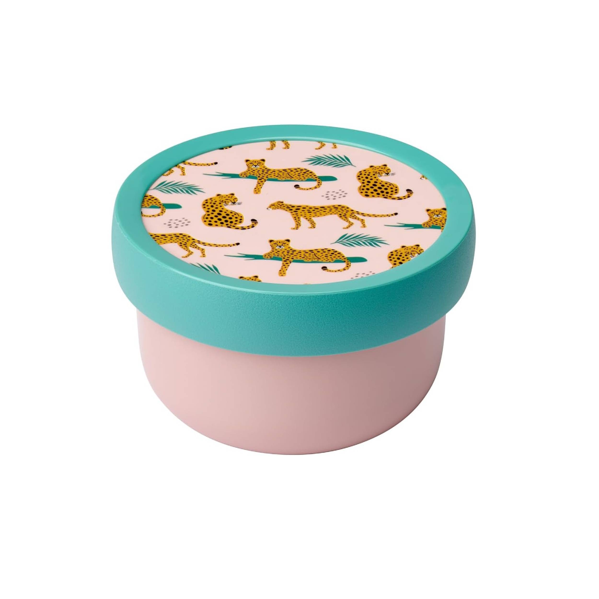 Mepal - Obstbox Campus - Snackbox für Kinder - Spülmaschinen- und mikrowellenfest - BPA-frei - 300 ml - Leopard