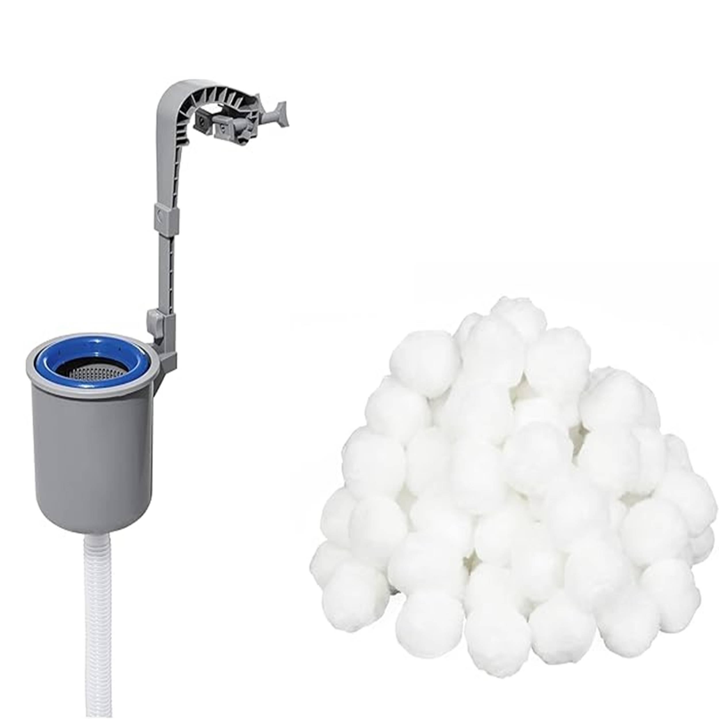 Bestway | Einhängeskimmer Starter-Kit mit 500 g Filterbälle | Skimmer für Filtersysteme | Geeignet für Filteranlagen ab 2.006 l/h | zur automatisc