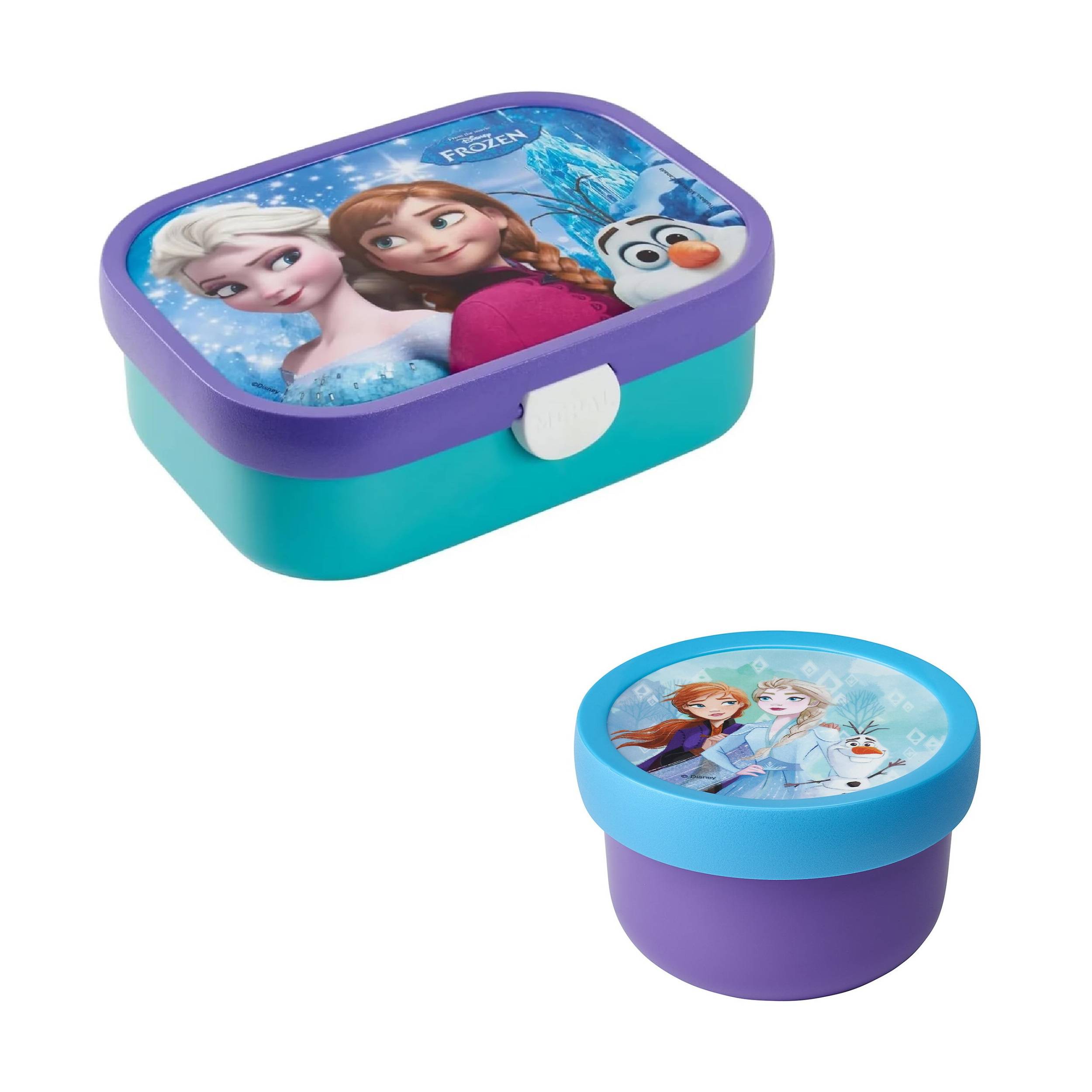 Mepal | Kinder Obst- und Bento Box | Campus meets Fruits | Spülmaschinenfest & BPA-frei | 300 & 750 ml | Mit Fächern, Gabel & Clip-Verschluss | Perf