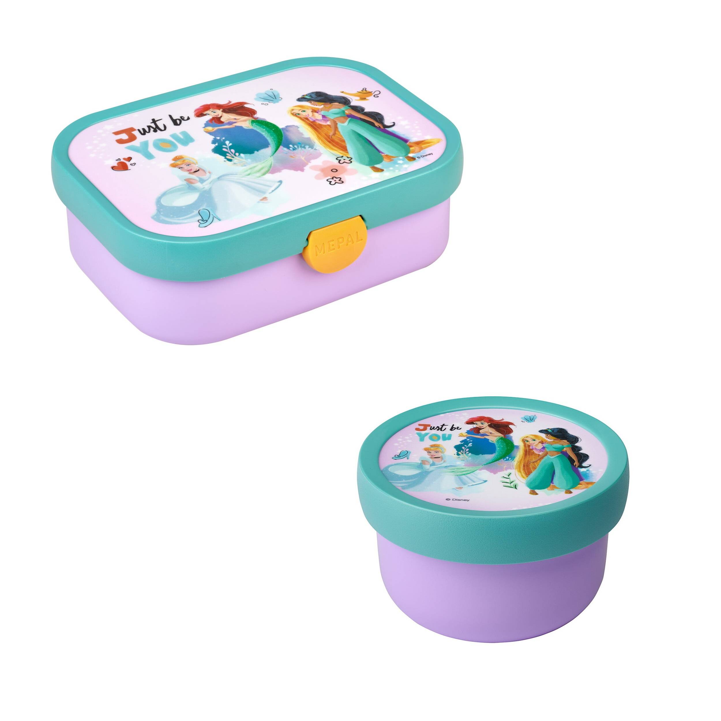 Mepal | Kinder Obst- und Bento Box | Campus meets Fruits | Spülmaschinenfest & BPA-frei | 300 & 750 ml | Mit Fächern, Gabel & Clip-Verschluss | Perf