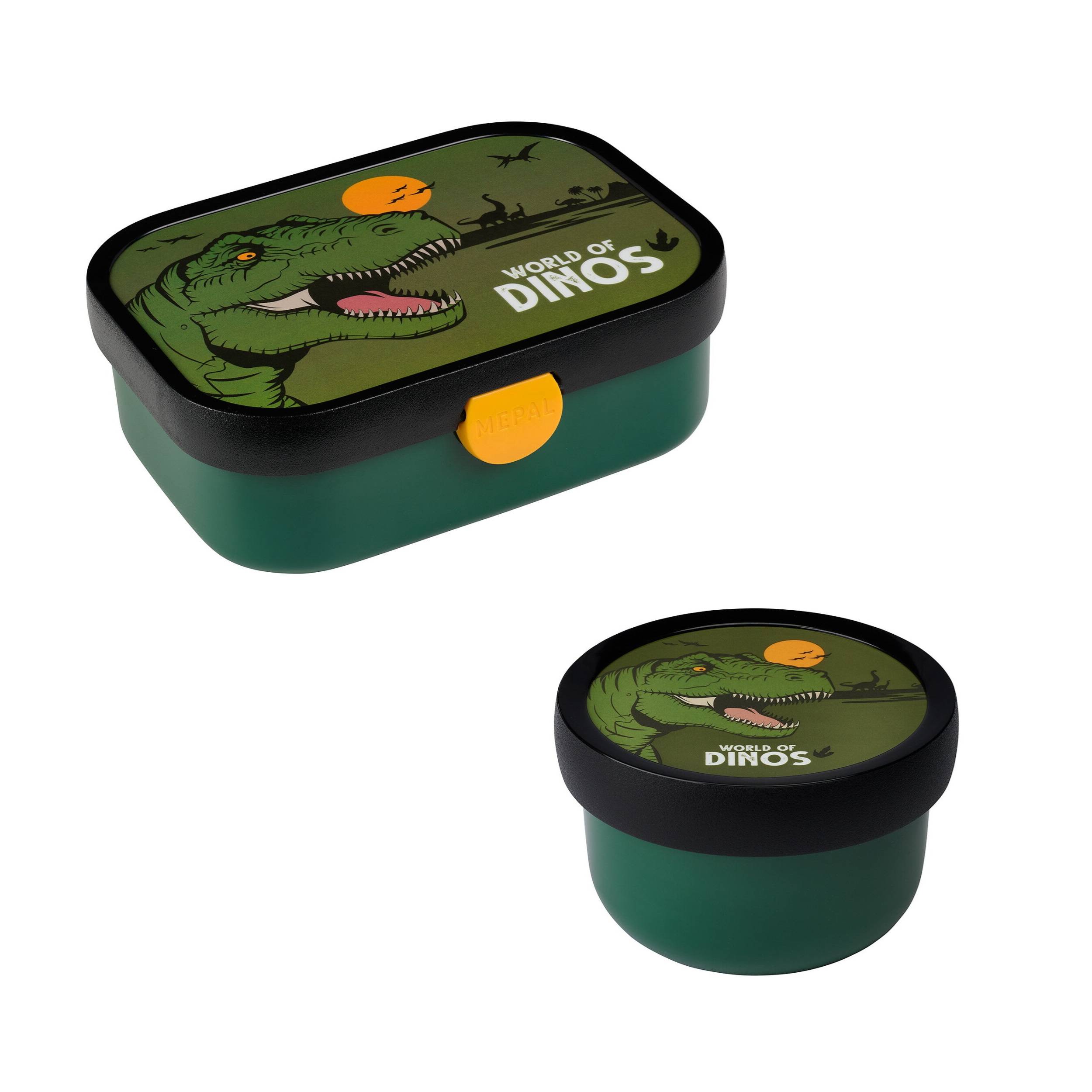 Mepal | Kinder Obst- und Bento Box | Campus meets Fruits | Spülmaschinenfest & BPA-frei | 300 & 750 ml | Mit Fächern, Gabel & Clip-Verschluss | Perf