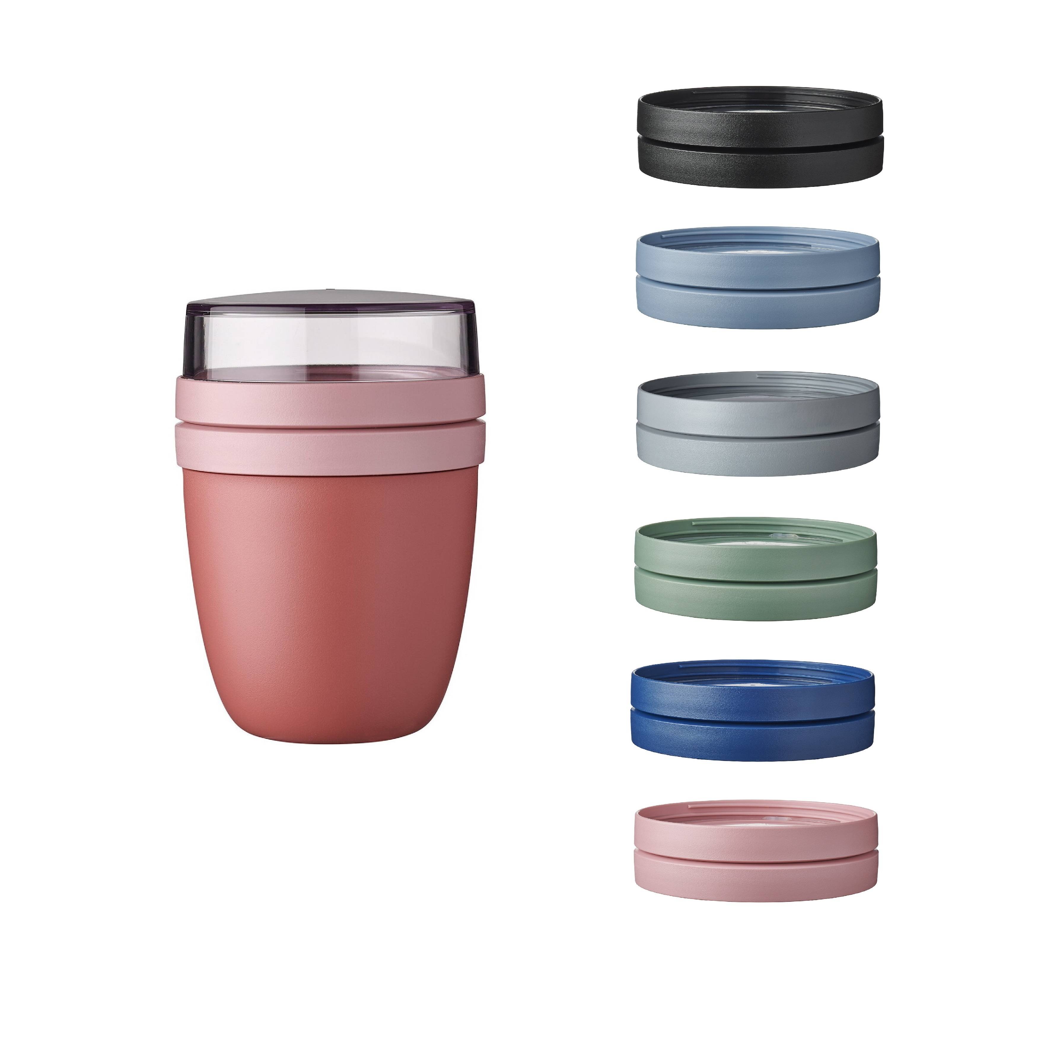 Mepal | Lunchpot Vario Ellipse | erstelle dir deinen Lunchpot wie er dir gefällt | Praktischer Müslibecher | Geeignet für Tiefkühler, Mikrowelle