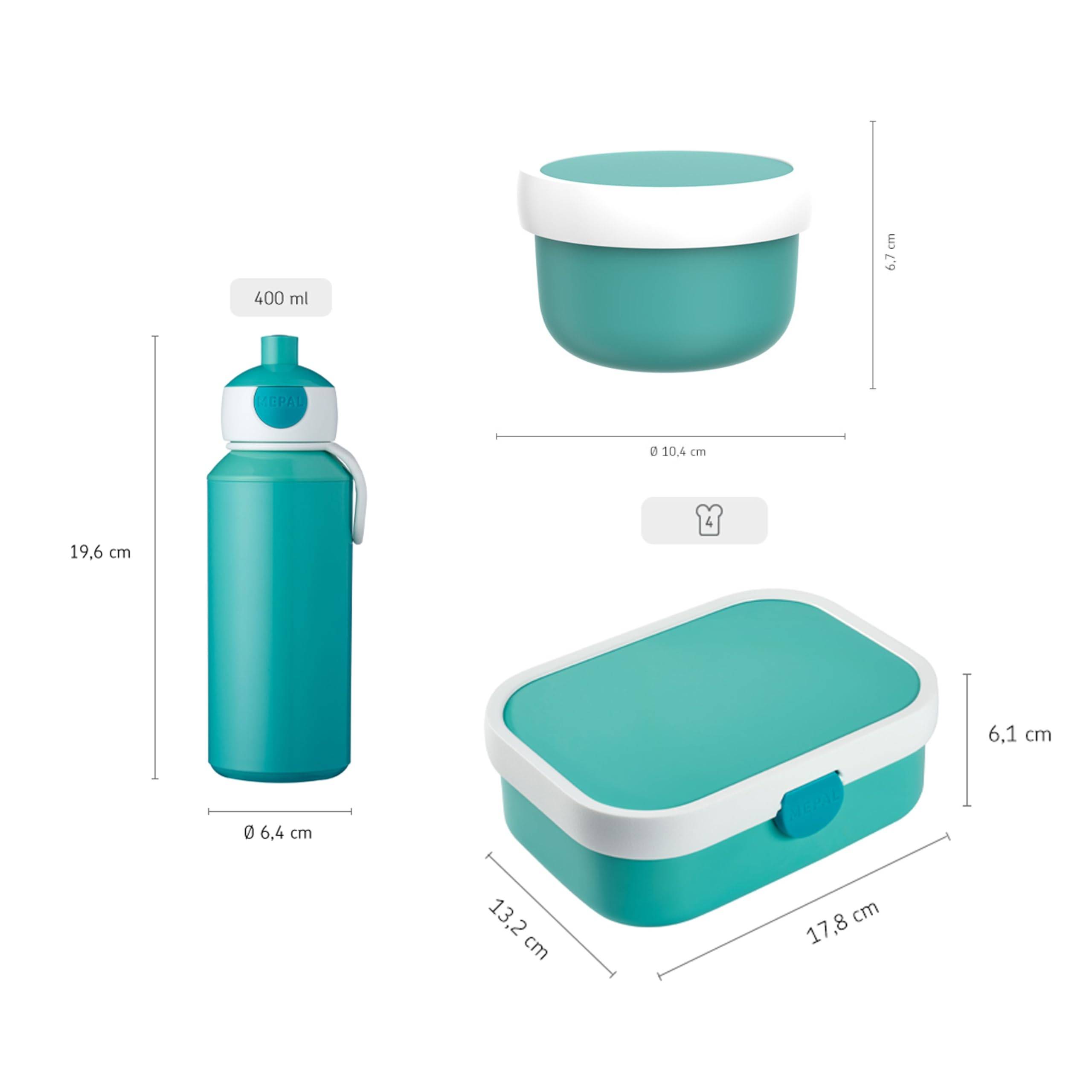 Mepal | Lunchset Campus | kindgerechtes Design | lebensmittelecht & Spülmaschinengeeignet | bezaubernder Einhorn-Look | perfekt für Schule und Ausfl