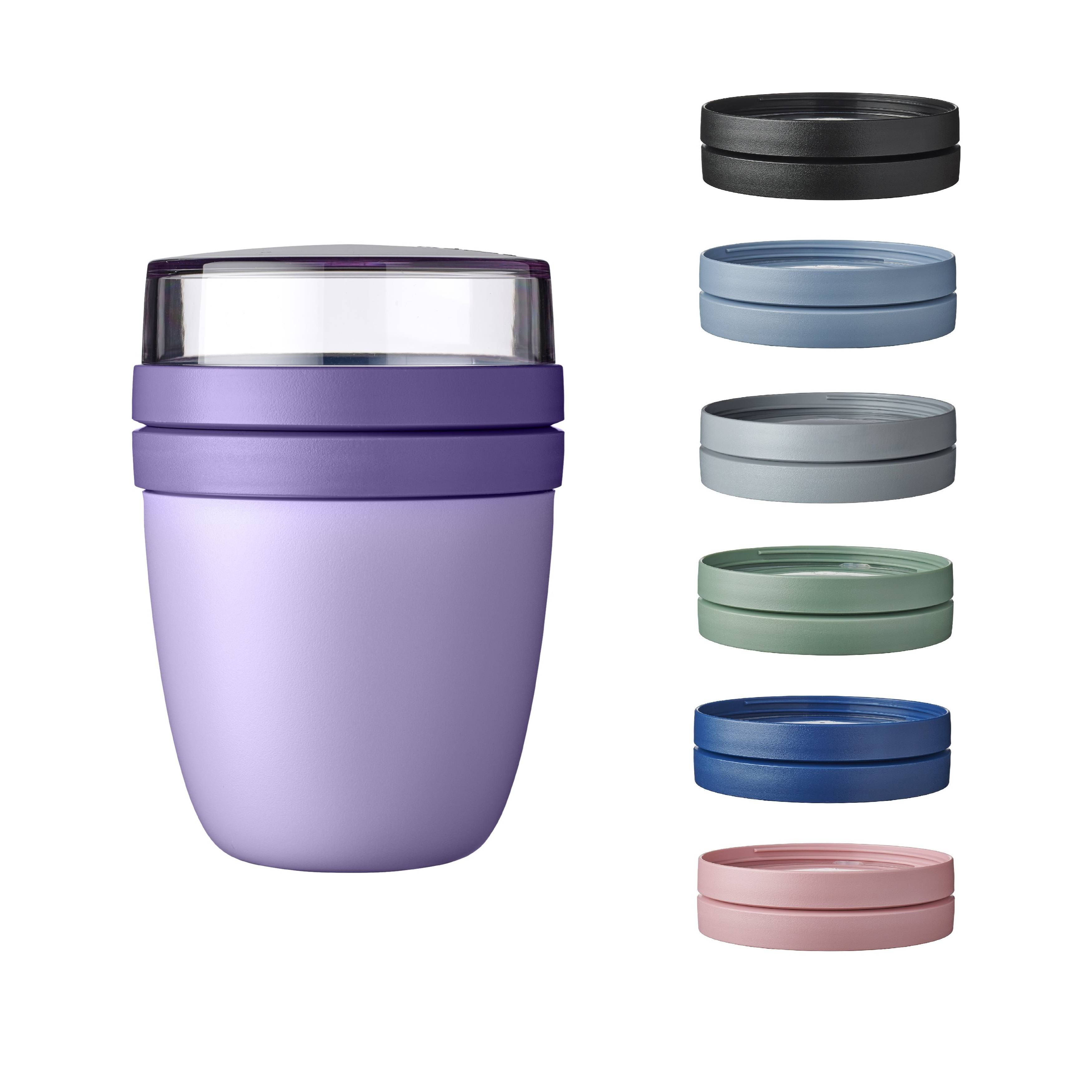 Mepal | Lunchpot Vario Ellipse | gestalte deinen individuellen Lunchpot | praktischer Müslibecher | kompatibel mit Tiefkühler, Mikrowelle & Spülmas