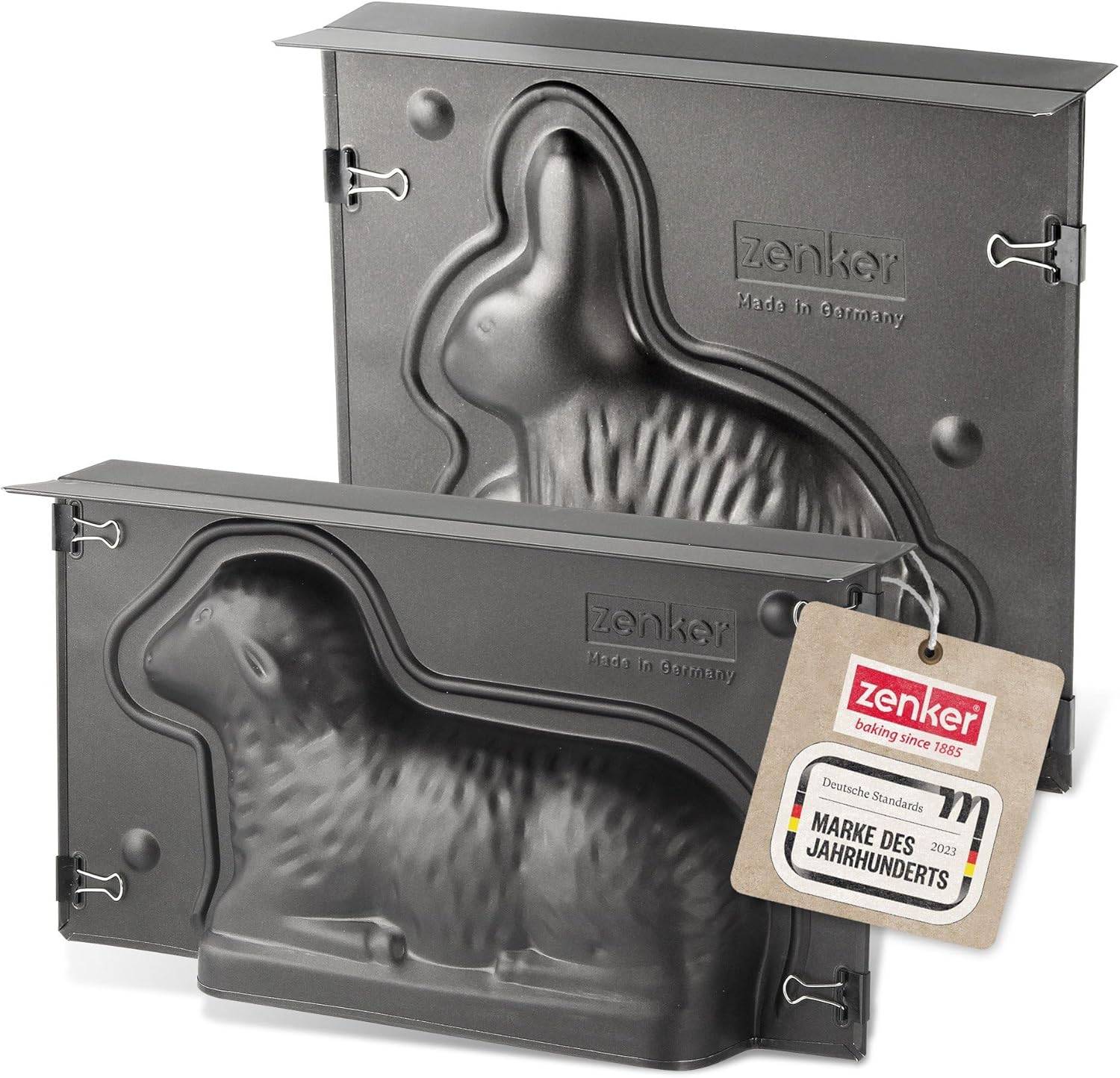 Zenker | Osterbackformen-Set | Hase & Lamm | Antihaftbeschichtung | perfekte Osterkreationen | leichtes Entformen