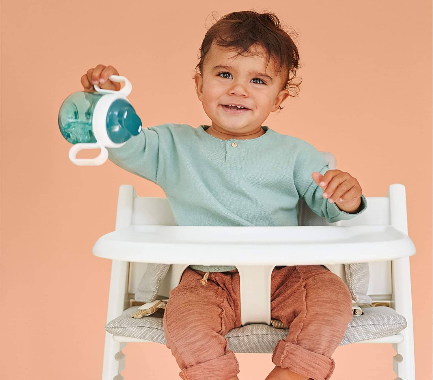 Mepal Mio – Antitropf-Trinklernbecher - deep blue – Trinklernbecher ab 6 Monate – Baby-Trinkbecher – auslaufsicher – spülmaschinengeeignet