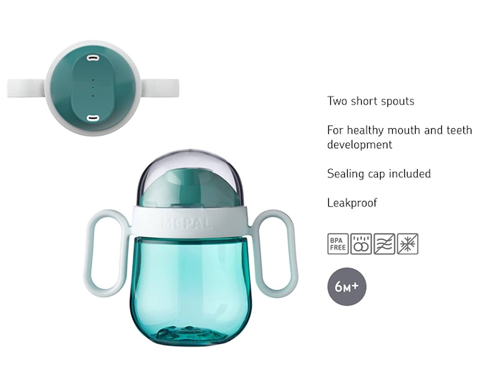Mepal Mio – Antitropf-Trinklernbecher - Miffy explore – Trinklernbecher ab 6 Monate – Baby-Trinkbecher – auslaufsicher – spülmaschinengeeig