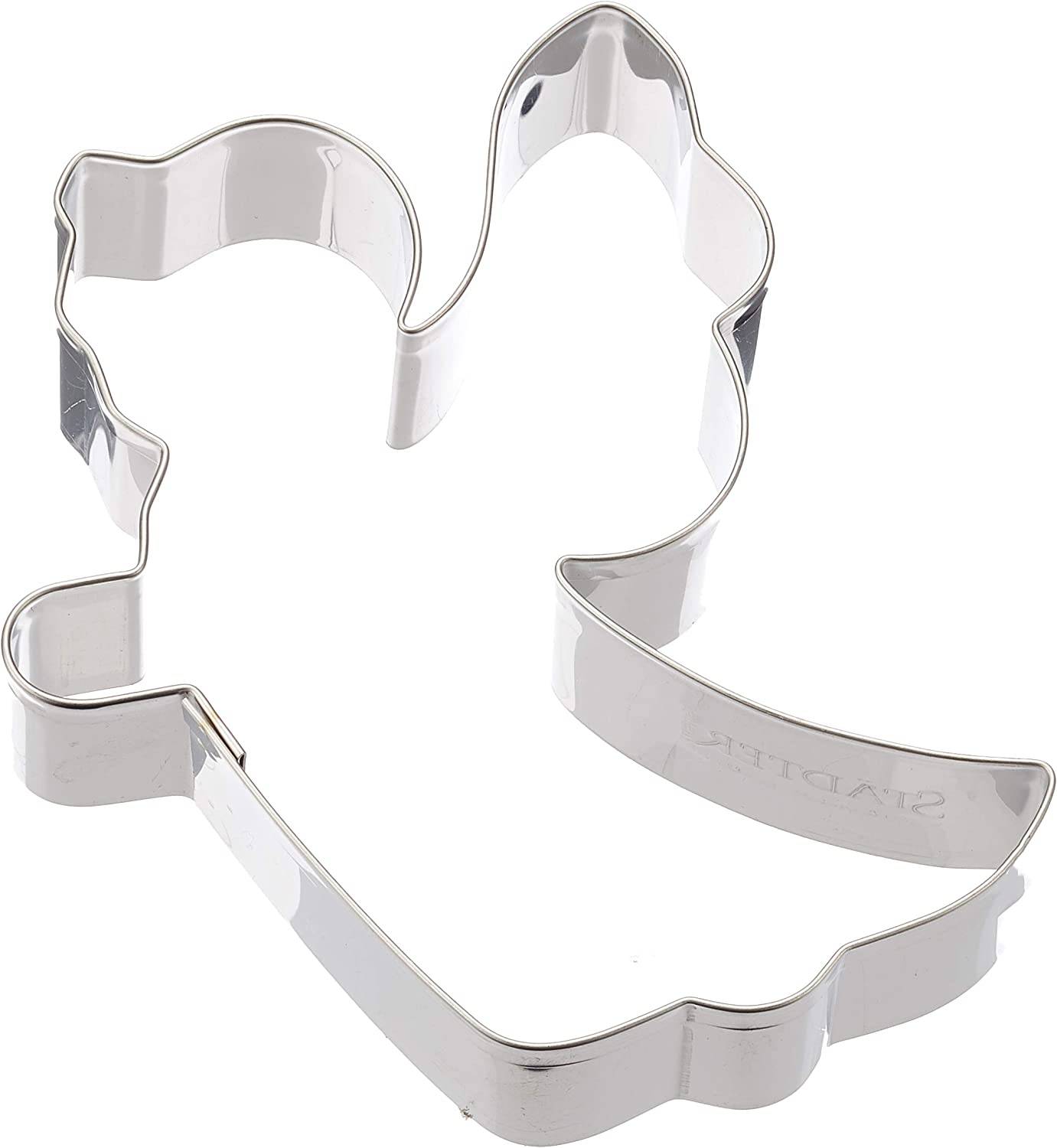 Städter Ausstechform Engel, Edelstahl, Silber, 14 x 14 x 3 cm