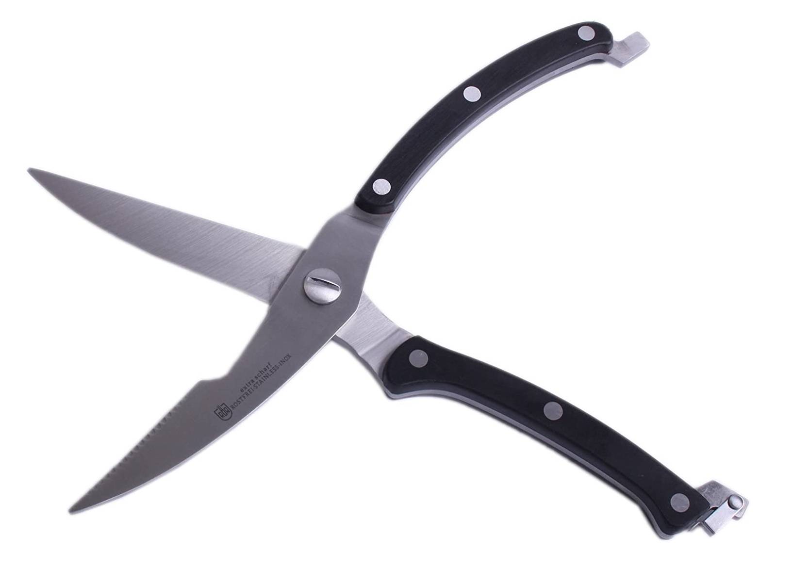 Geflügelschere Fleischschere Schere RÖR Rostfrei Extra Scharf