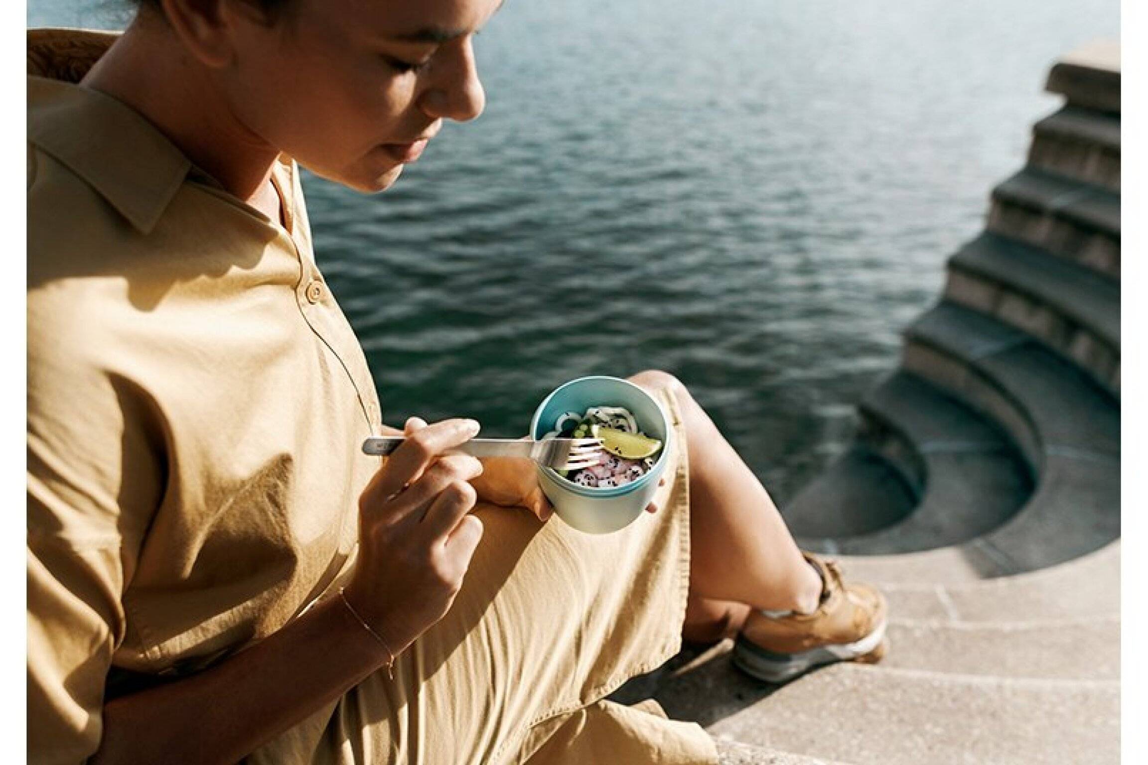 Mepal Snackpot Ellipse Weiß – 500 ml praktischer Behälter zur Aufbewahrung und für Transport von Lebensmittel – tiefkühltauglich – spülmasc