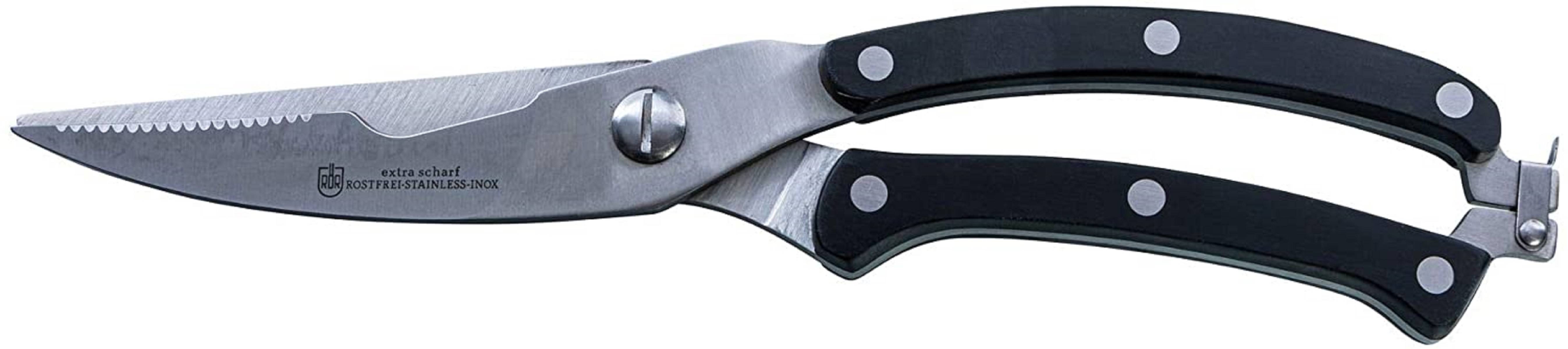 Neustanlo® Edelstahl INOX scharf Geflügelschere Fleischschere Hähnchenschere Ente Gans Pute Tranchierschere