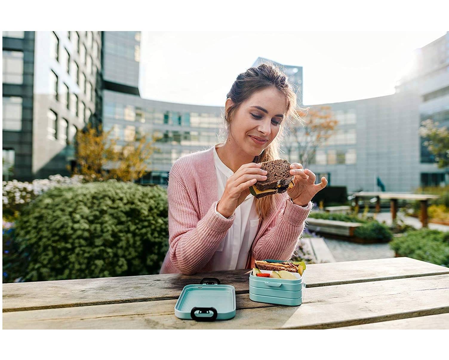 Mepal Bento-Lunchbox Take A Break Black Edition midi – Brotdose mit Fächern