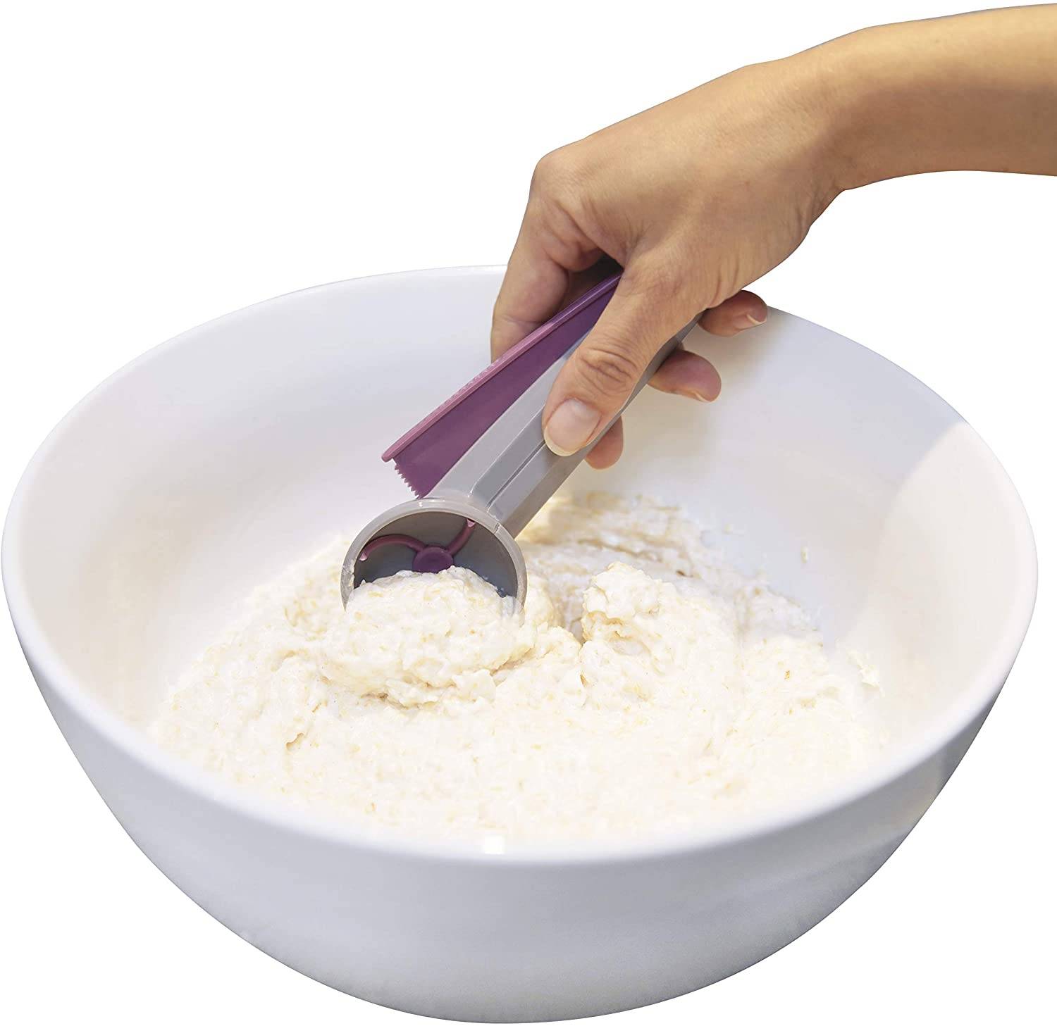 Zenker | Makronenformer Makronator 3 cm | Teigportionierer für Makronen & Plätzchen | aus Kunststoff | creme/rosa | perfekte Teigportionen für glei