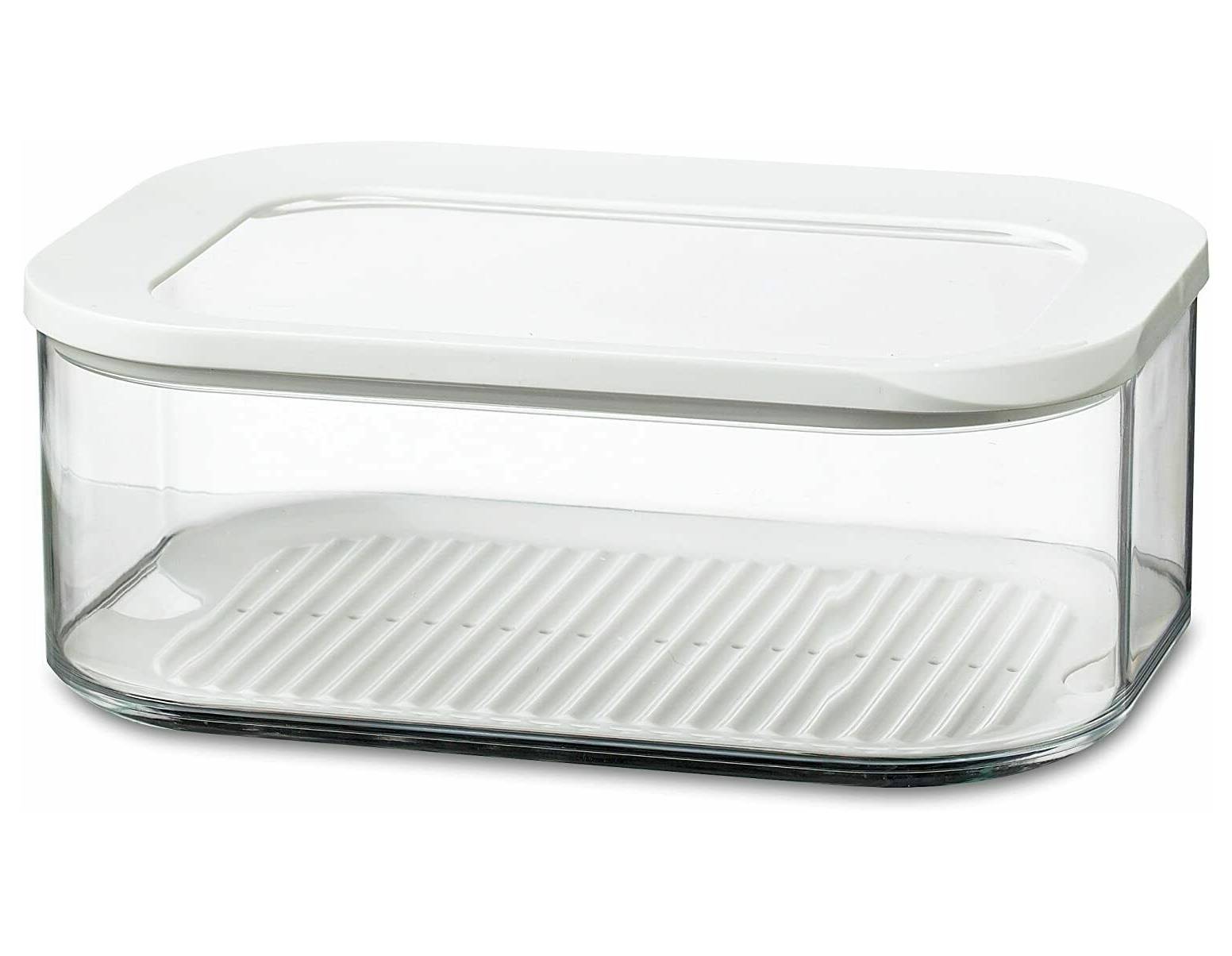 Mepal | Modula Kühlschrankdose Käse 2000ml | transparente Sichtfenster | stapelbar & BPA frei | Maße: 22.4 x 16 x 8.6 cm | ideal zur Aufbewahrung