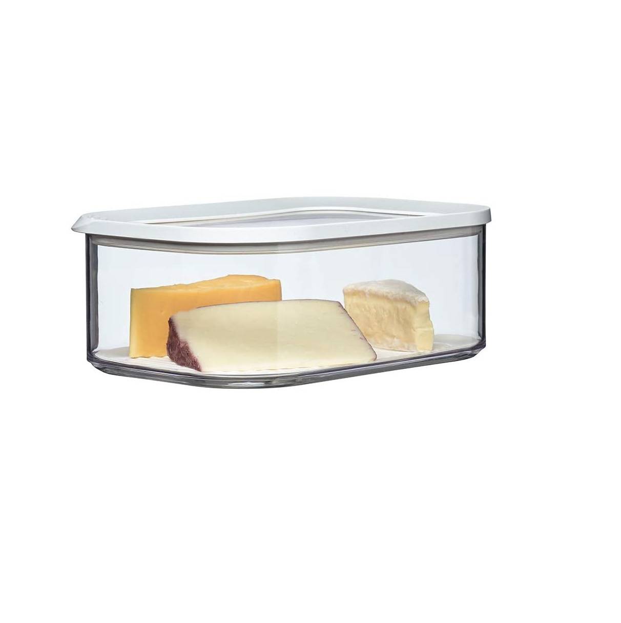 Mepal | Modula Kühlschrankdose Käse 2000ml | transparente Sichtfenster | stapelbar & BPA frei | Maße: 22.4 x 16 x 8.6 cm | ideal zur Aufbewahrung