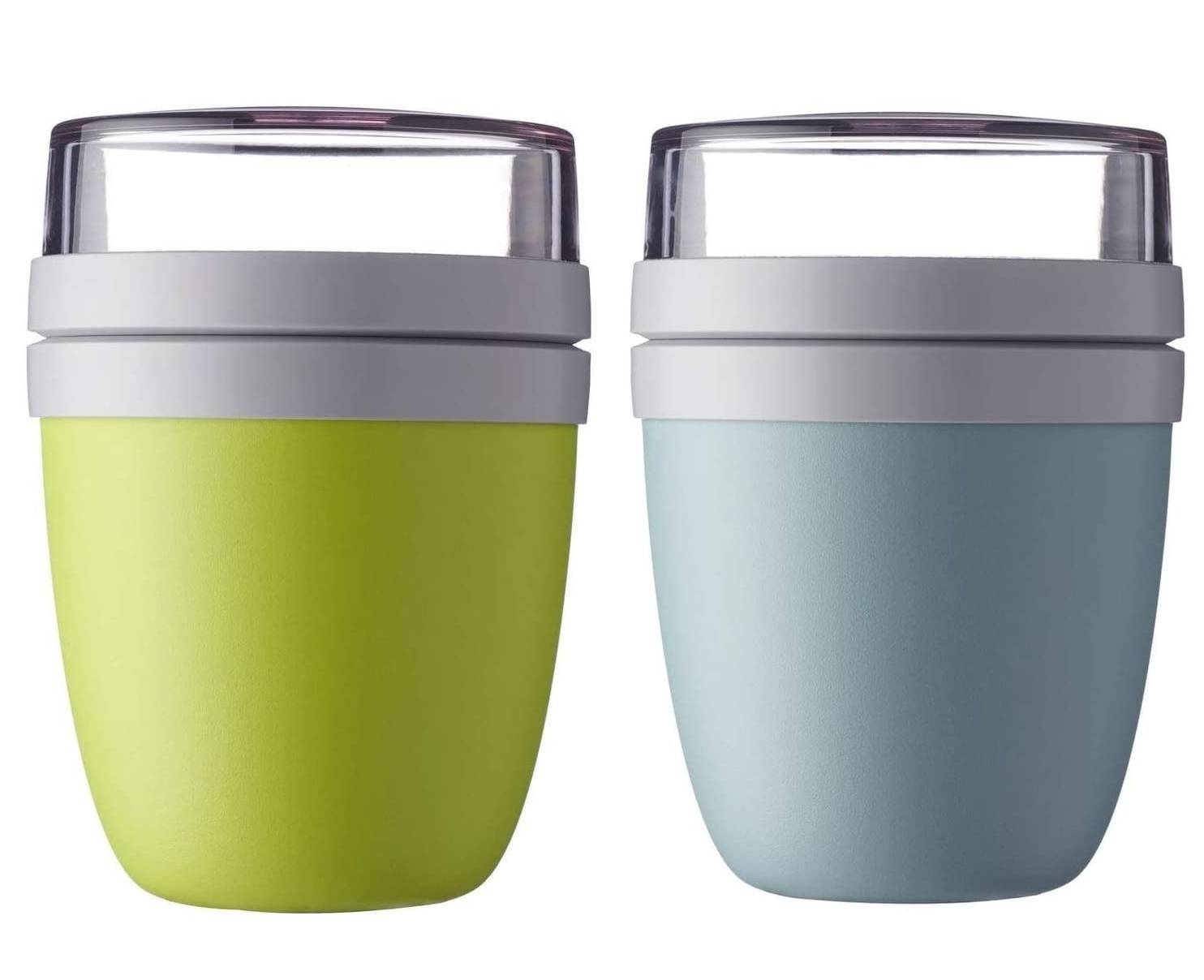 Mepal 'Ellipse' Lunchpot to go 500 ml & 200 ml, Farbe & Stückzahl:Nordic Green & Latin Lime