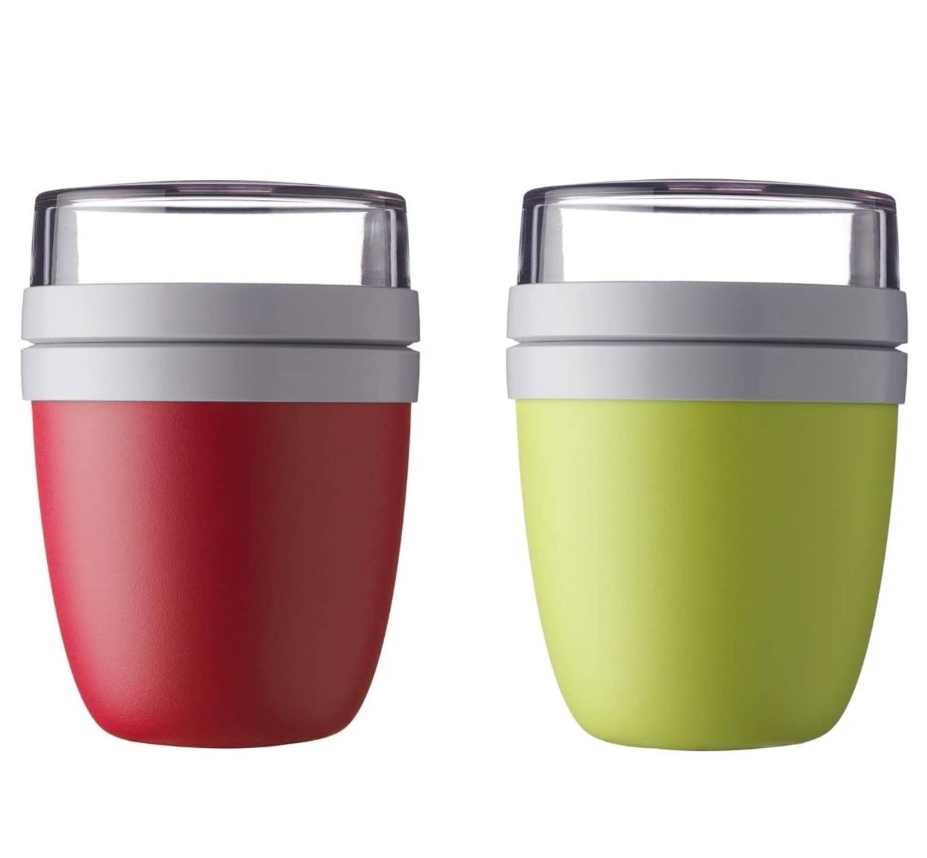 Mepal Lunchpot Ellipse 2-er Set Lunchbox (Nordic Red und Lime)
