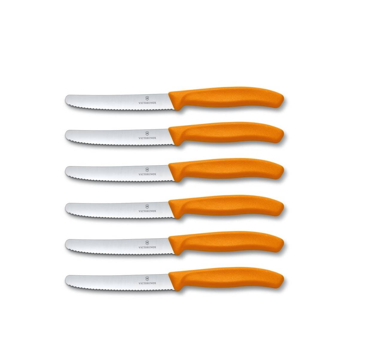 Victorinox | Tafelmesser Set | Swiss Classic Kollektion | leuchtend orange | ultrascharfe Klinge | ergonomischer Griff | robust & langlebig | ideal
