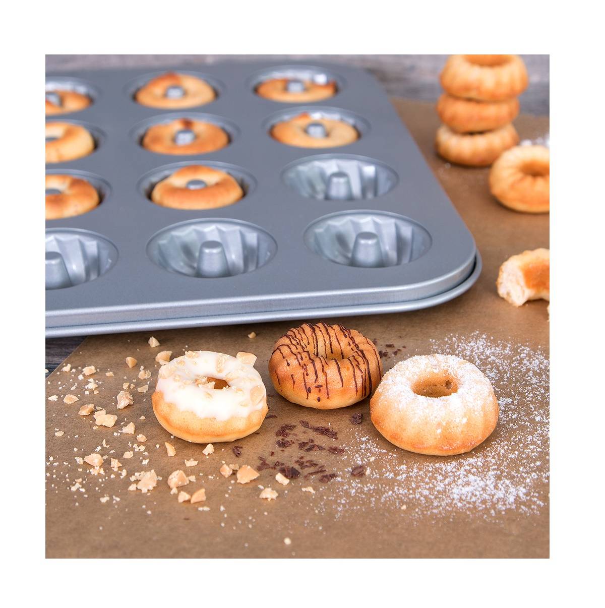 Städter 661035 We Love Baking Gugelhupf Konfekt Backform, Metall, Silber