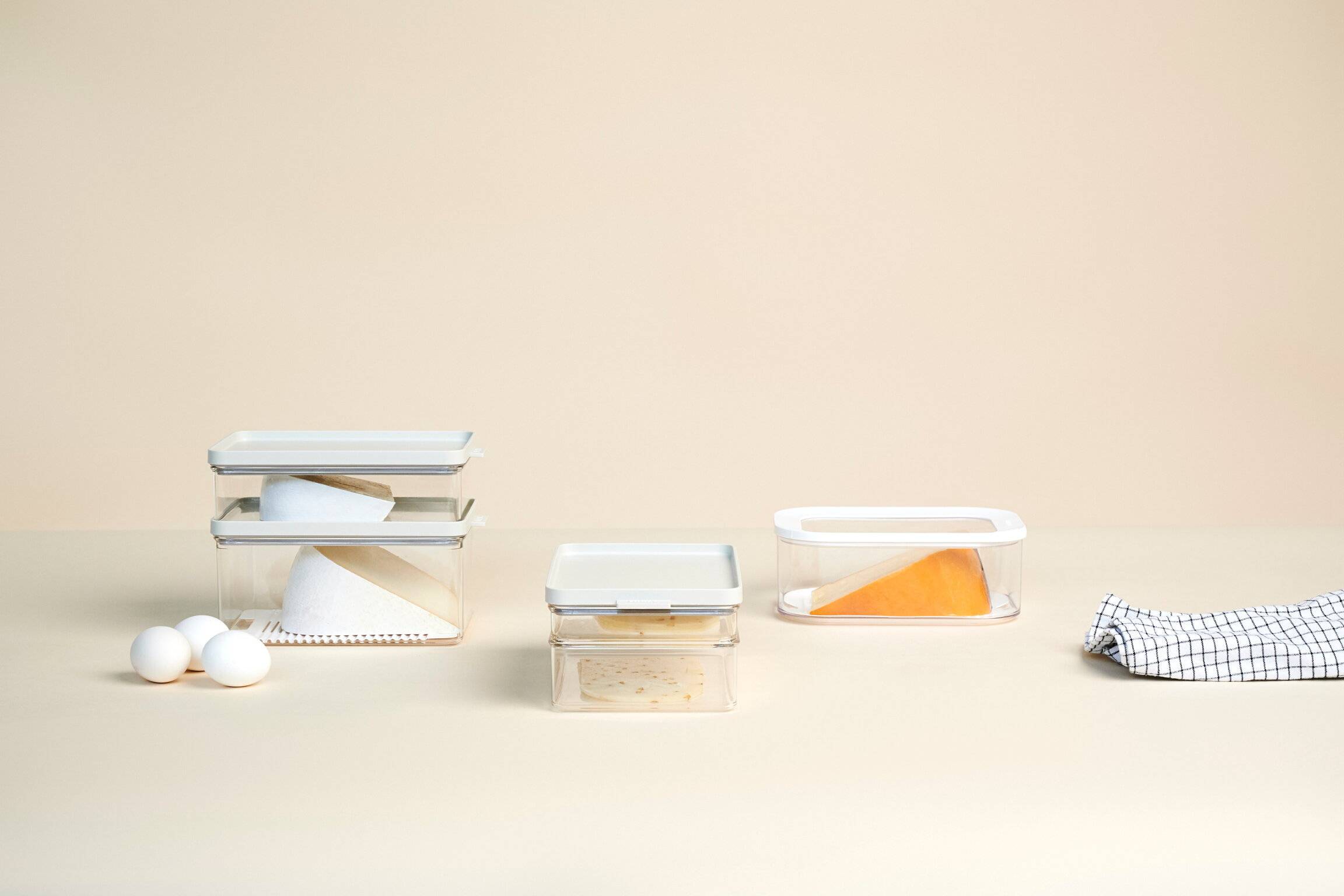 Mepal Käsedose mit Deckel - Kühlschrank Organizer – Käsedose Kühlschrank - Luftdichter Kühlschrankbehälter mit Antikondensationseinsatz - Aufb