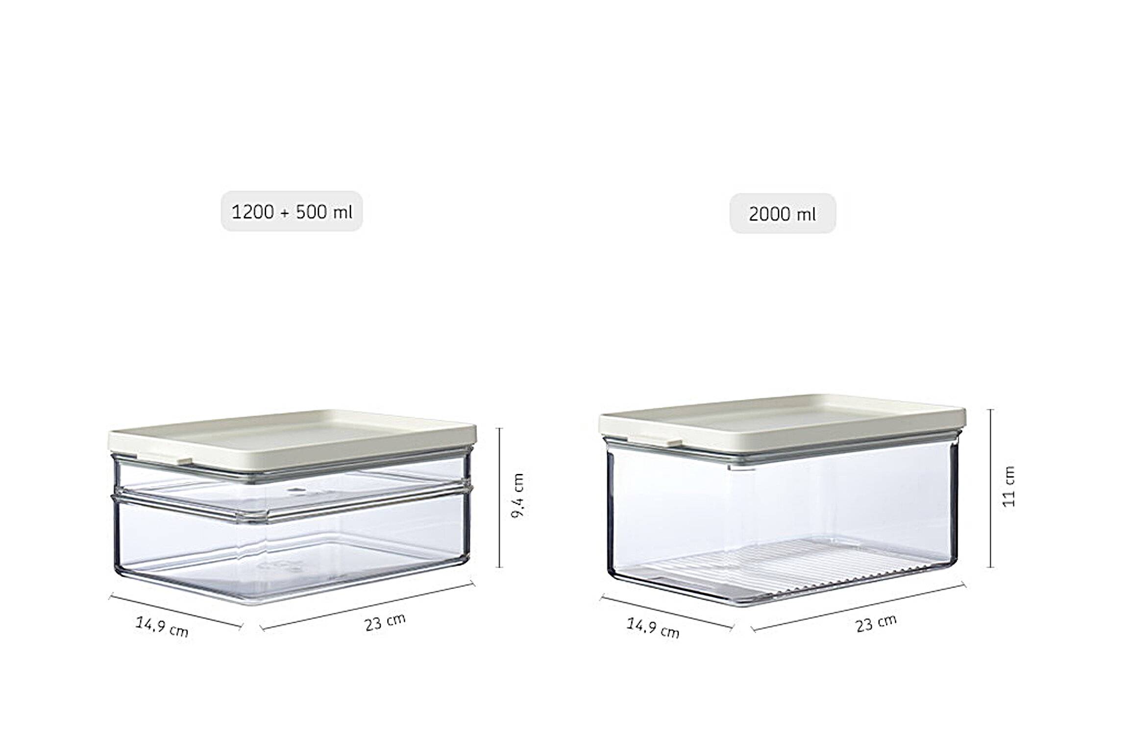 Mepal Käsedose mit Deckel - Kühlschrank Organizer – Käsedose Kühlschrank - Luftdichter Kühlschrankbehälter mit Antikondensationseinsatz - Aufb