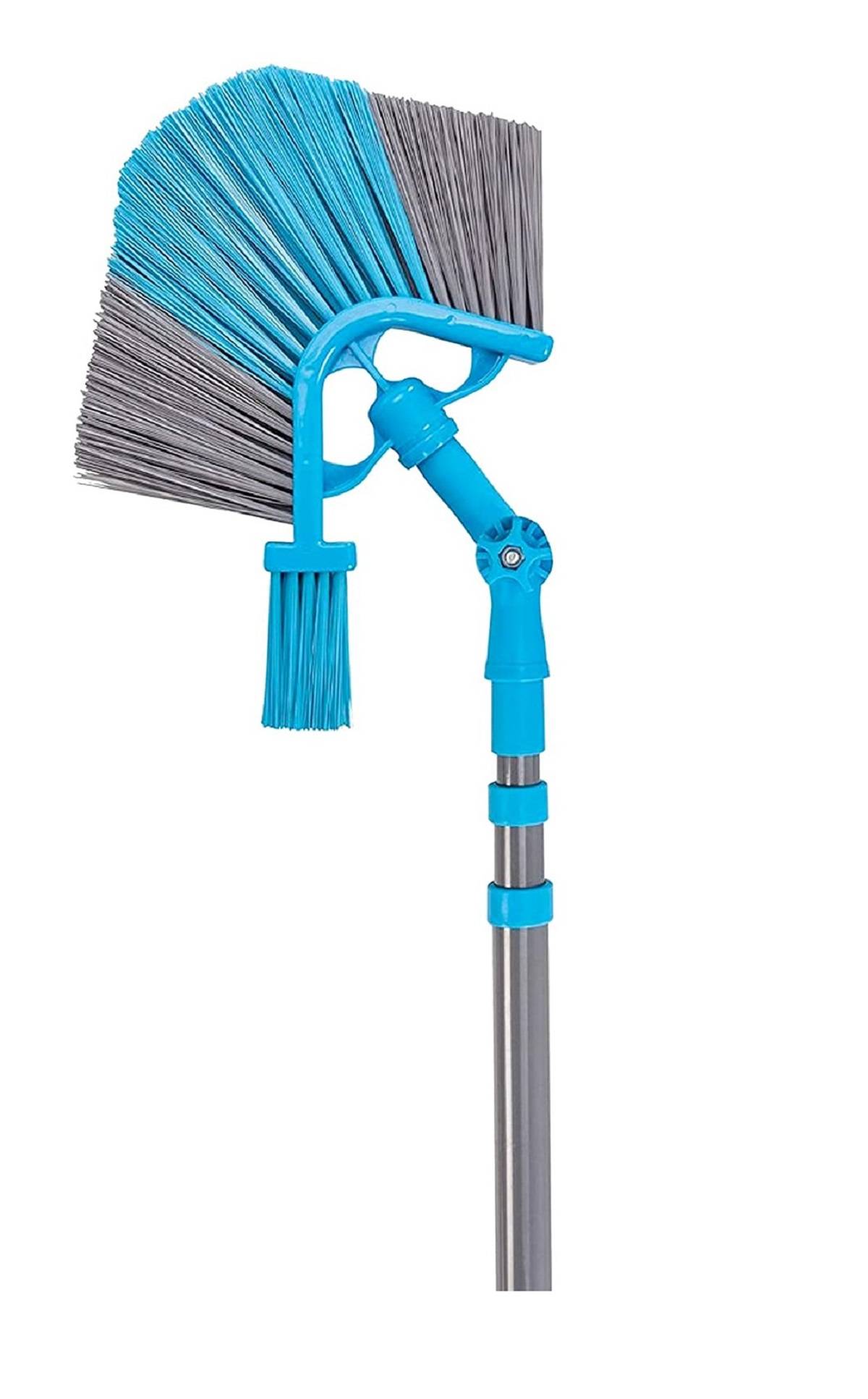 BÜMAG Spinnwebenbesen mit Dachrinnenschaber und Bürste 3m Teleskopstiel farblich sortiert