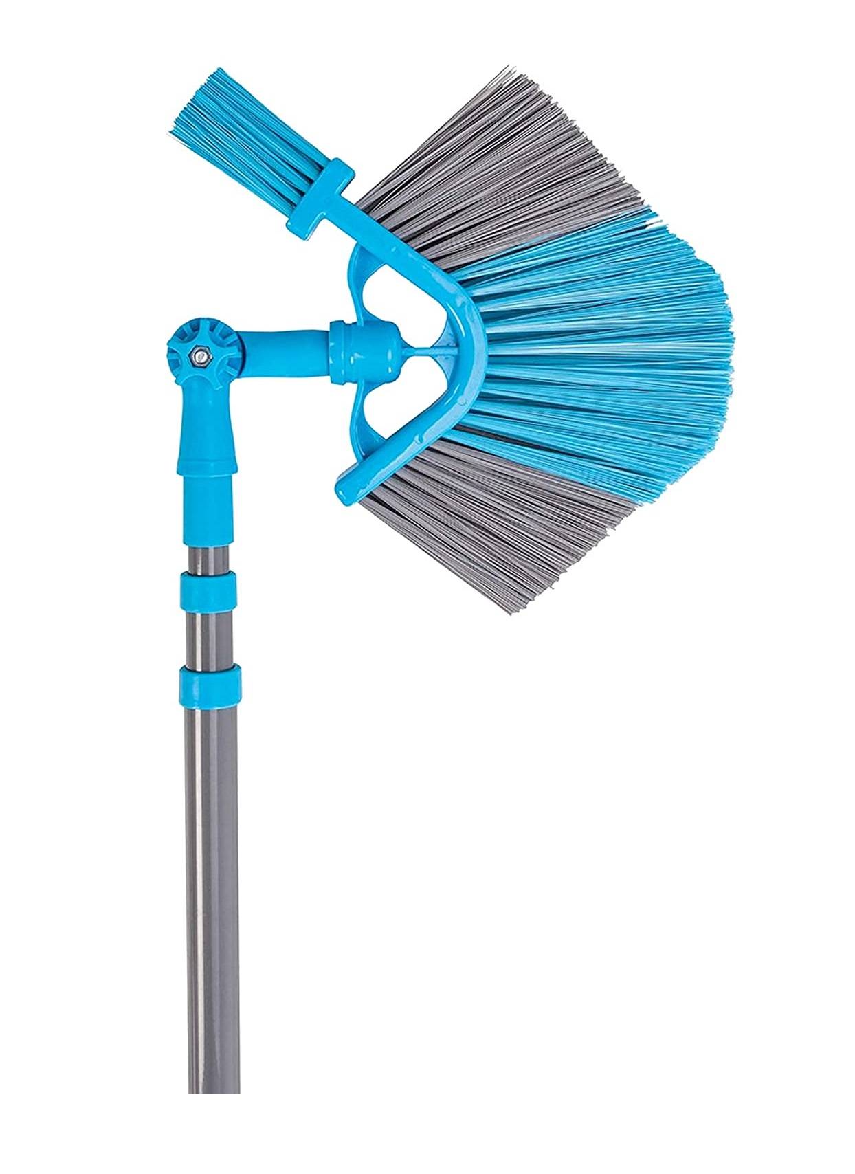 BÜMAG Spinnwebenbesen mit Dachrinnenschaber und Bürste 3m Teleskopstiel farblich sortiert