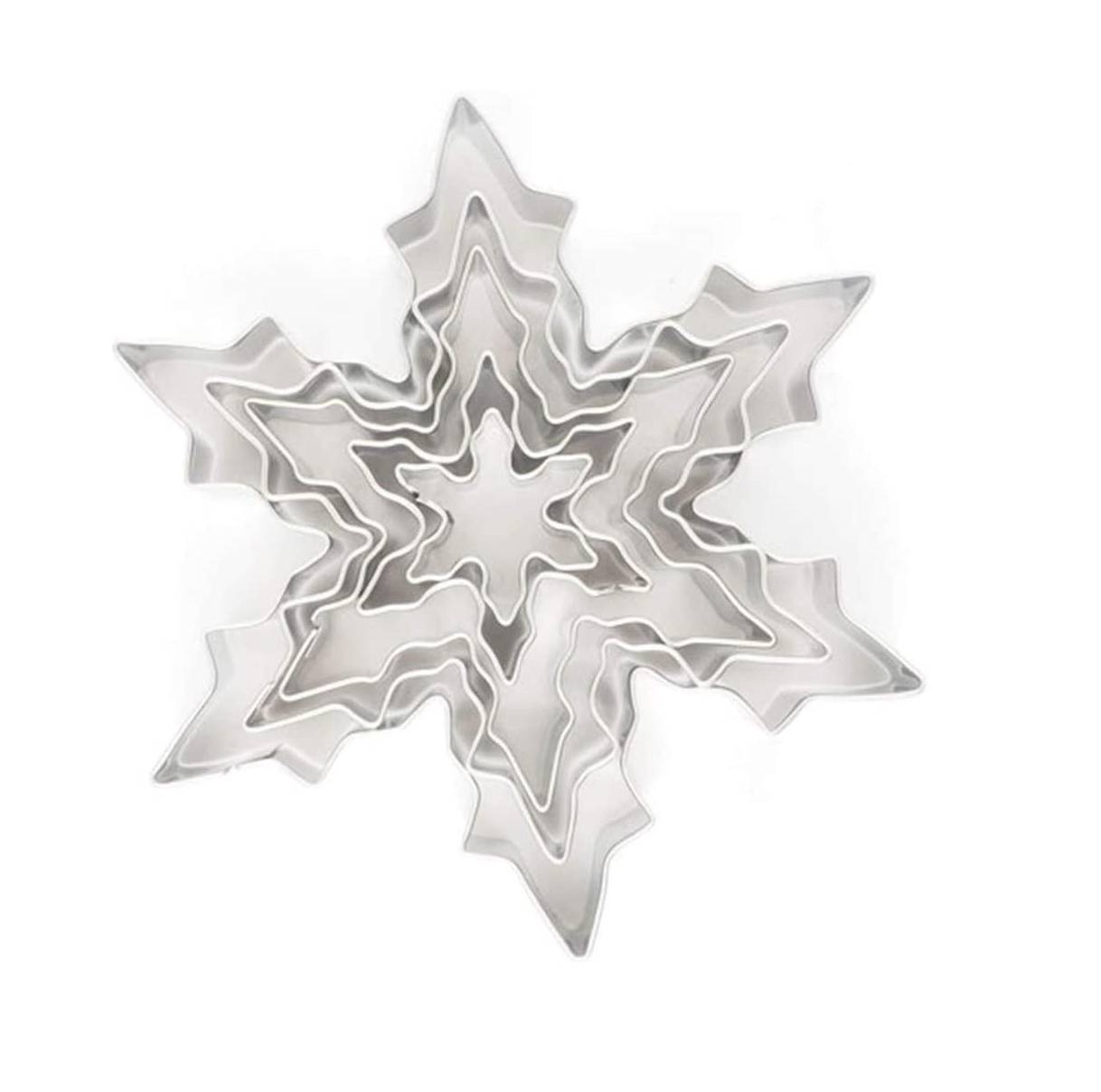 Neustanlo | Schneeflocke Ausstecher Set | 5-teilig | hochwertiger Edelstahl | ideal für kreative Keksgestaltung