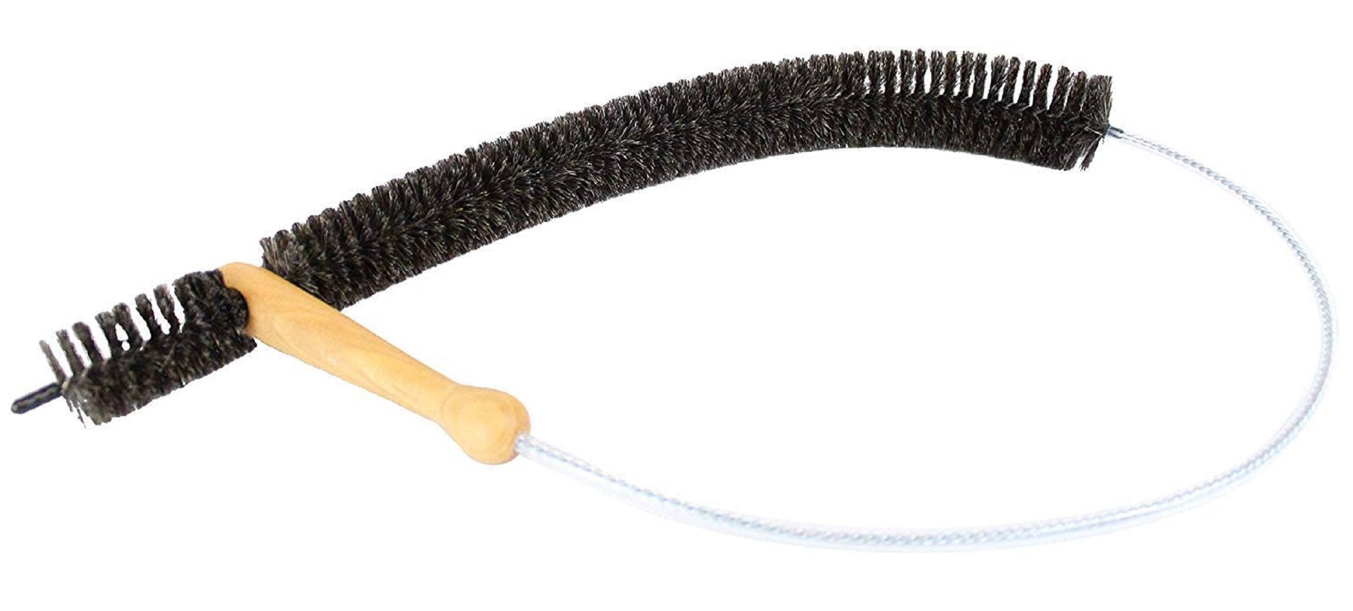 Neustanlo | Heizkörperbürste | 120 cm Länge | Ziegenhaar-Borsten | kunststoffummantelter Edelstahldraht | ideal zur Reinigung schwer zugänglicher