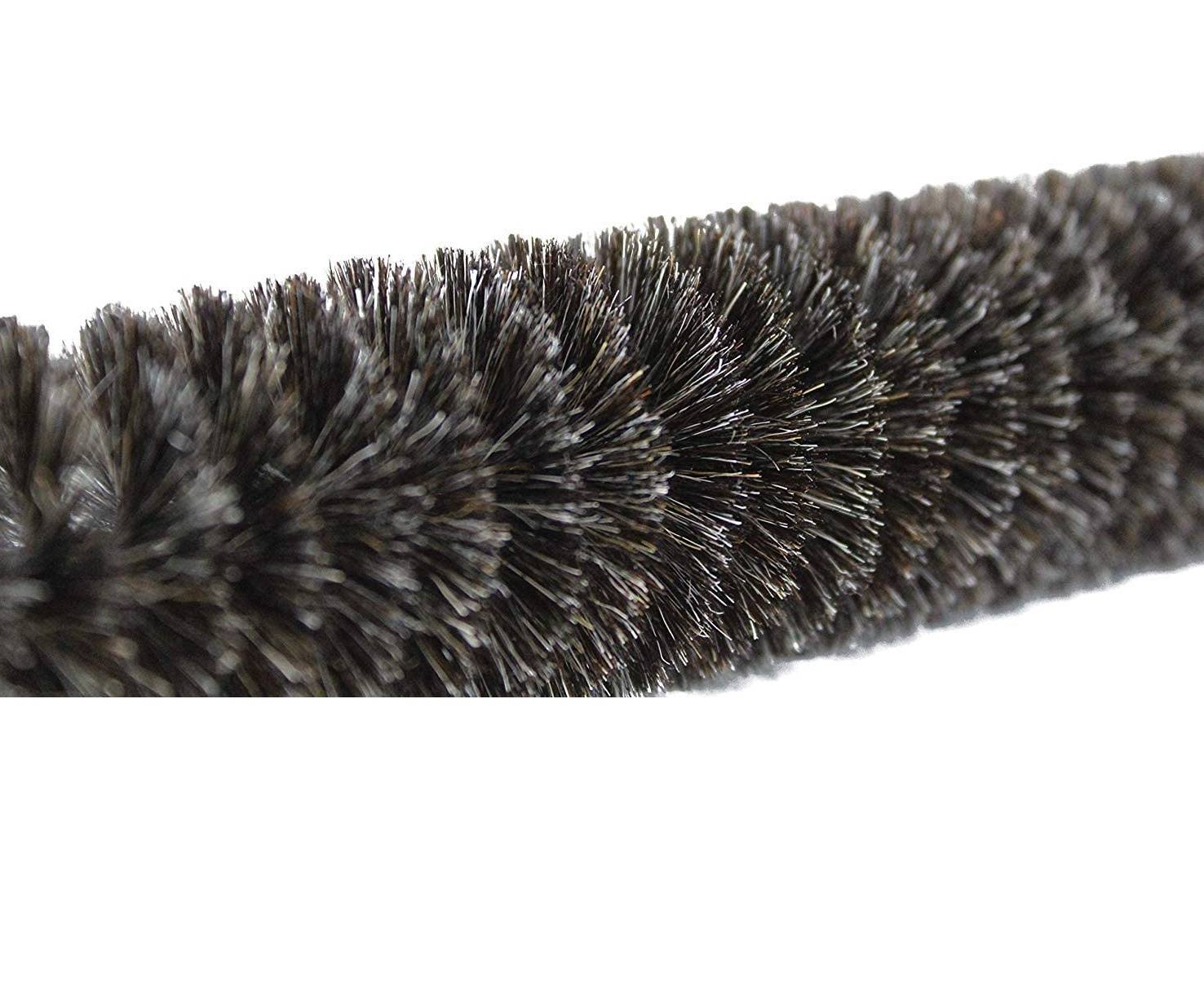 Neustanlo | Heizkörperbürste | 120 cm Länge | Ziegenhaar-Borsten | kunststoffummantelter Edelstahldraht | ideal zur Reinigung schwer zugänglicher