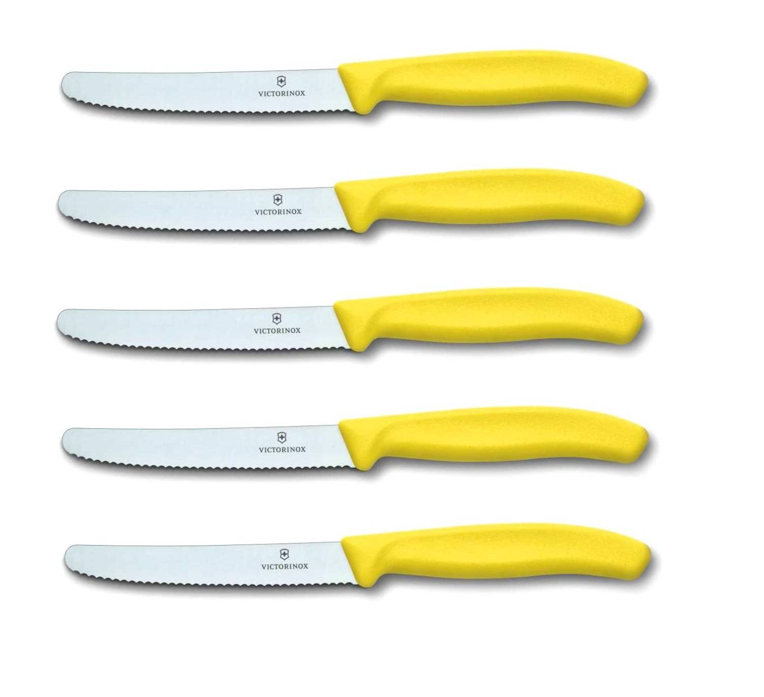 Victorinox | Swiss Classic Tafelmesser Set | leuchtendes Gelb | rostfreier Edelstahl | perfekt ausbalanciert | optimal für jede Mahlzeit