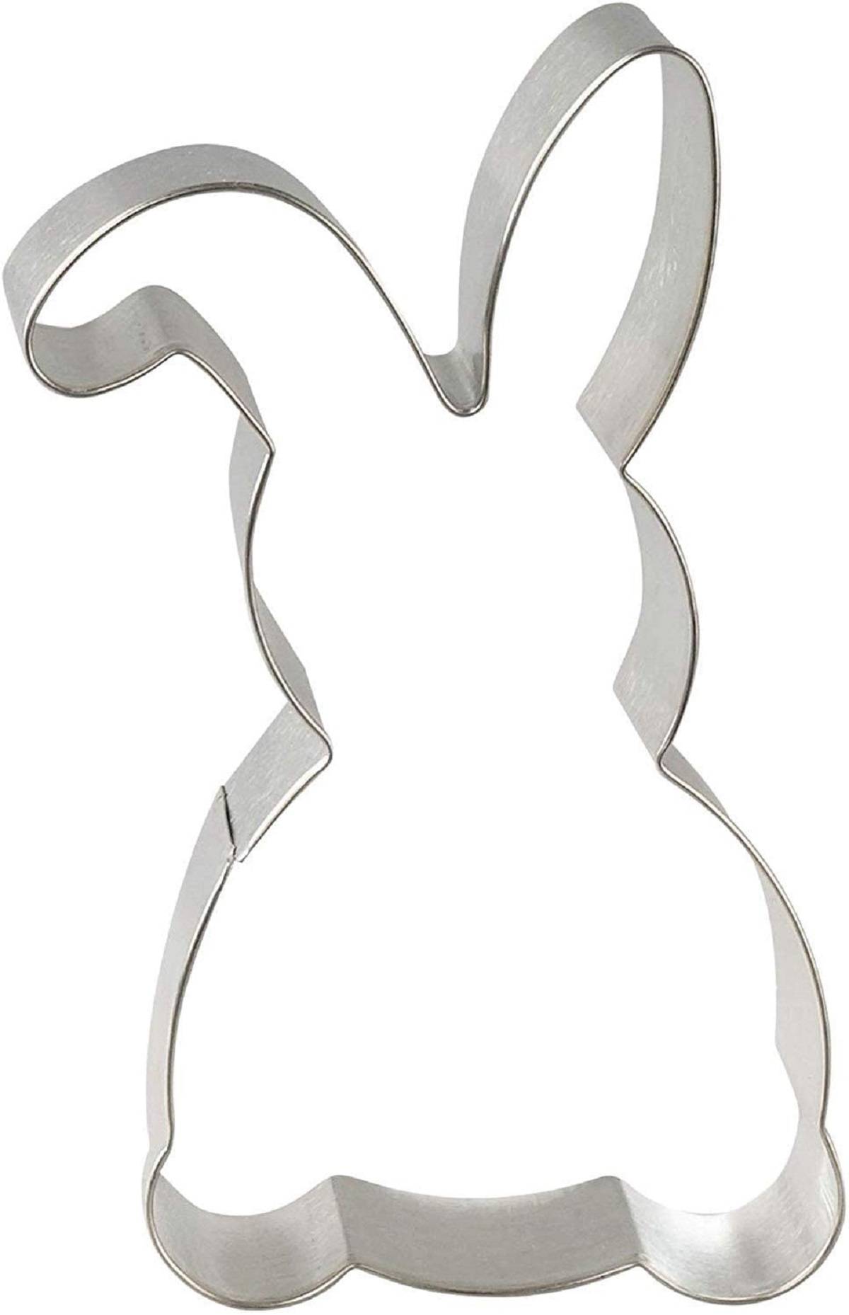 Dr. Oetker Ausstecher Hase stehend groß, Keks- und Plätzchenform aus der Serie Goldiges Ostern (Farbe: Silber), Menge: 1 Stück