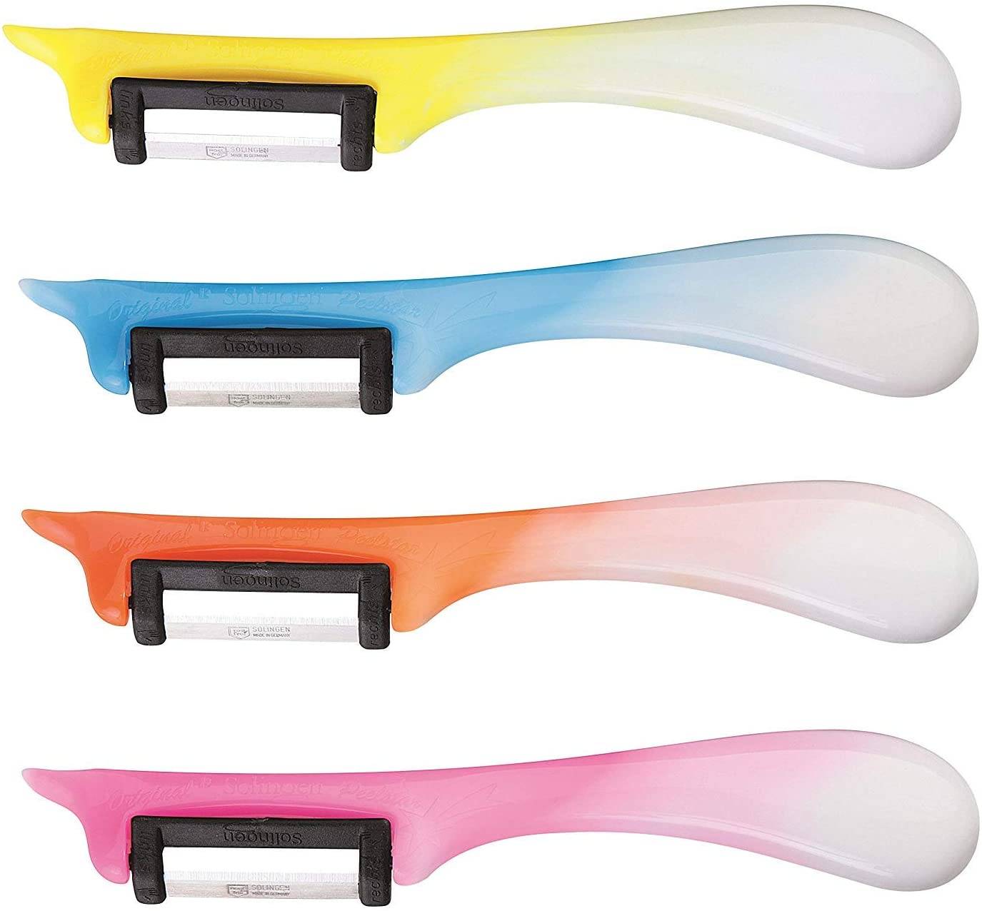 Neustanlo | Peeler-Set | innovative PeelStar-Technologie | bunt sortiert | erstklassige Solinger Qualität | ideal für präzises Schälen ohne Voraus